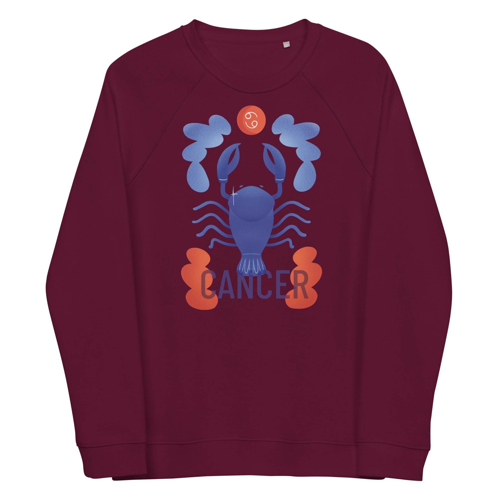 Cancer Unisex Organic Raglan Sweatshirt - Raw Edition - 
