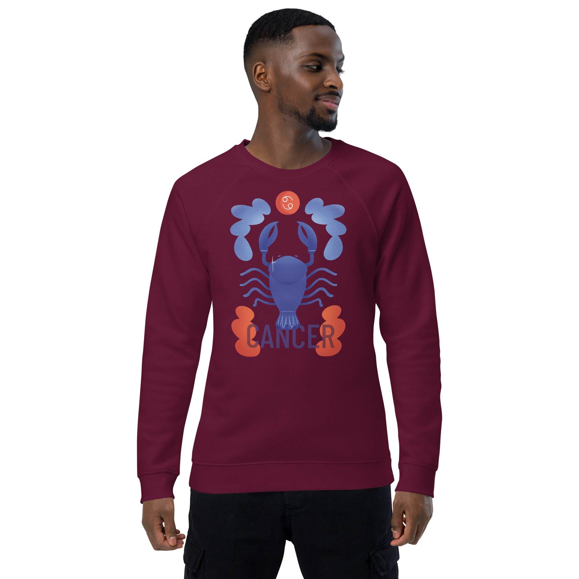 Cancer Unisex Organic Raglan Sweatshirt - Raw Edition - 
