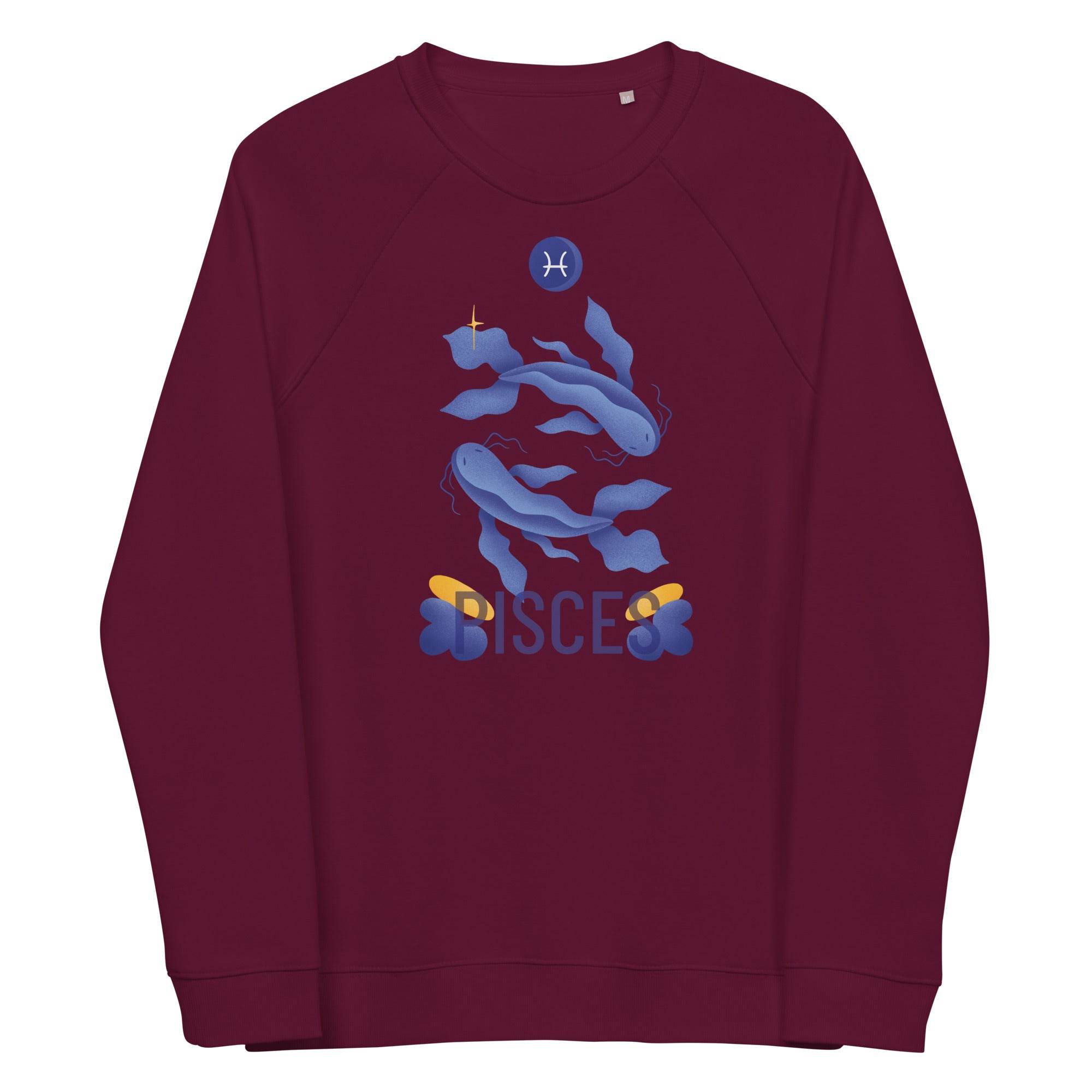 Pisces Unisex Organic Raglan Sweatshirt - Raw Edition - 