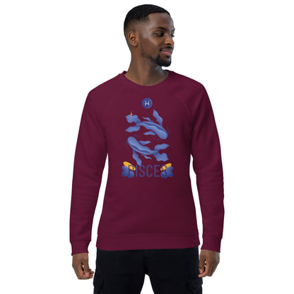 Pisces Unisex Organic Raglan Sweatshirt - Raw Edition