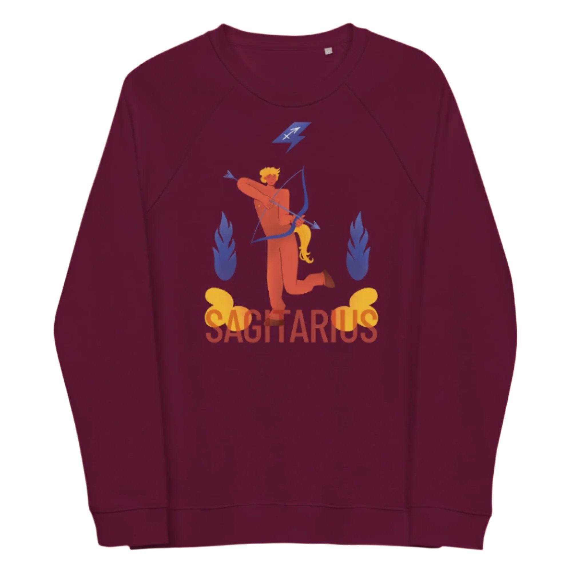 Sagittarius Unisex Organic Raglan Sweatshirt - Raw Edition - 