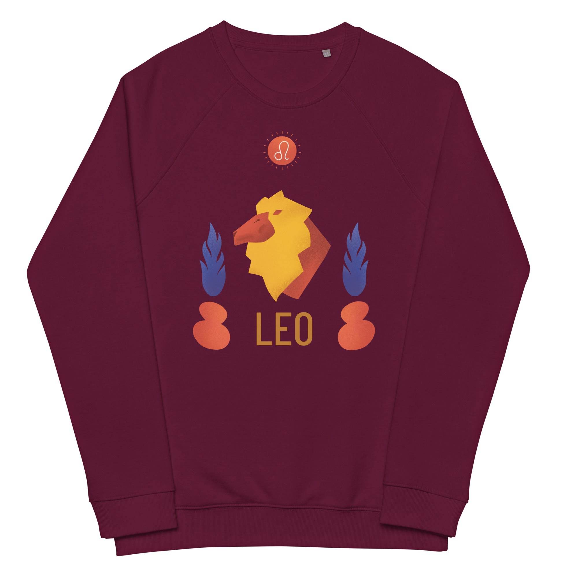 Leo Unisex Organic Raglan Sweatshirt - Raw Edition - 
