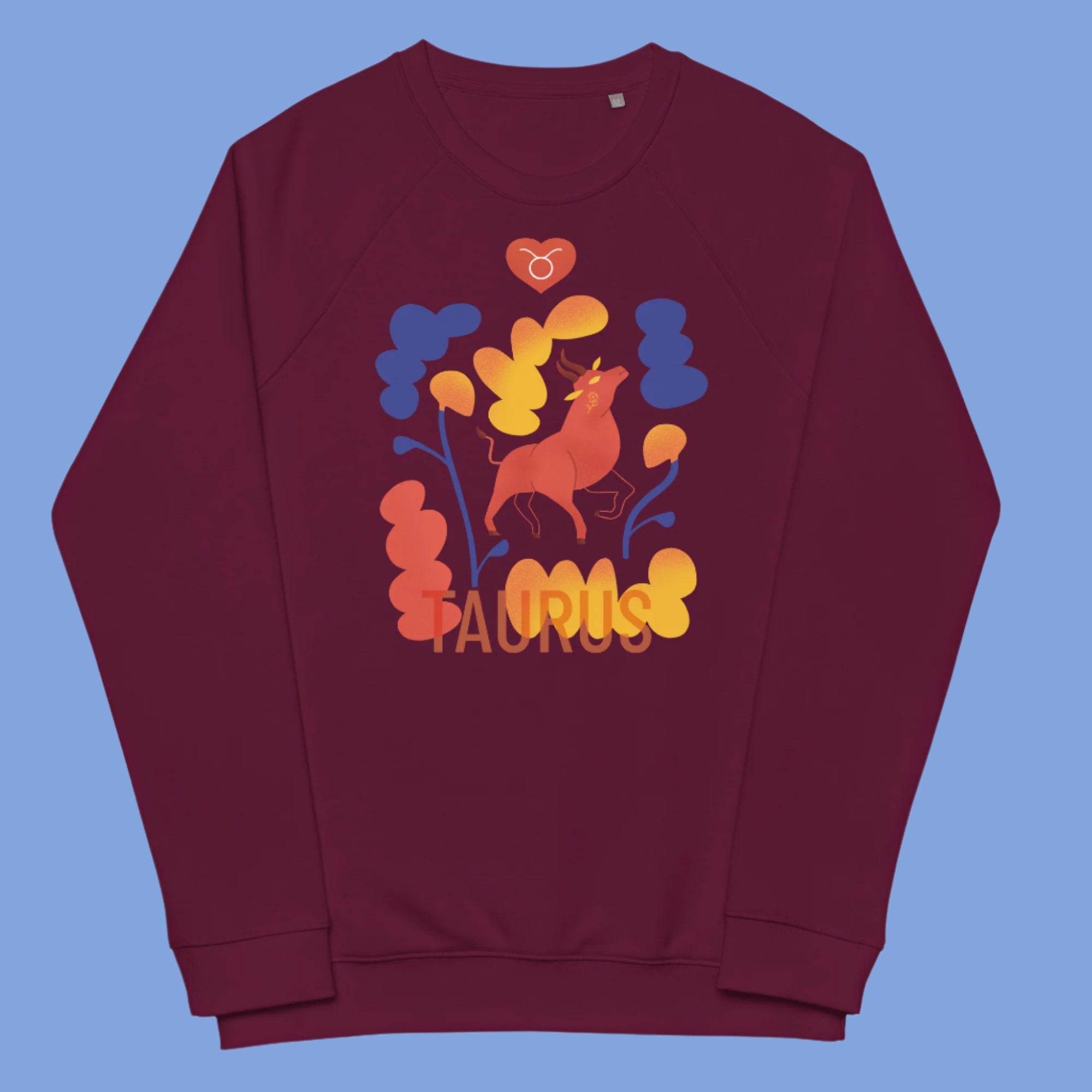 TAURUS Unisex Organic Raglan Sweatshirt Raw - 