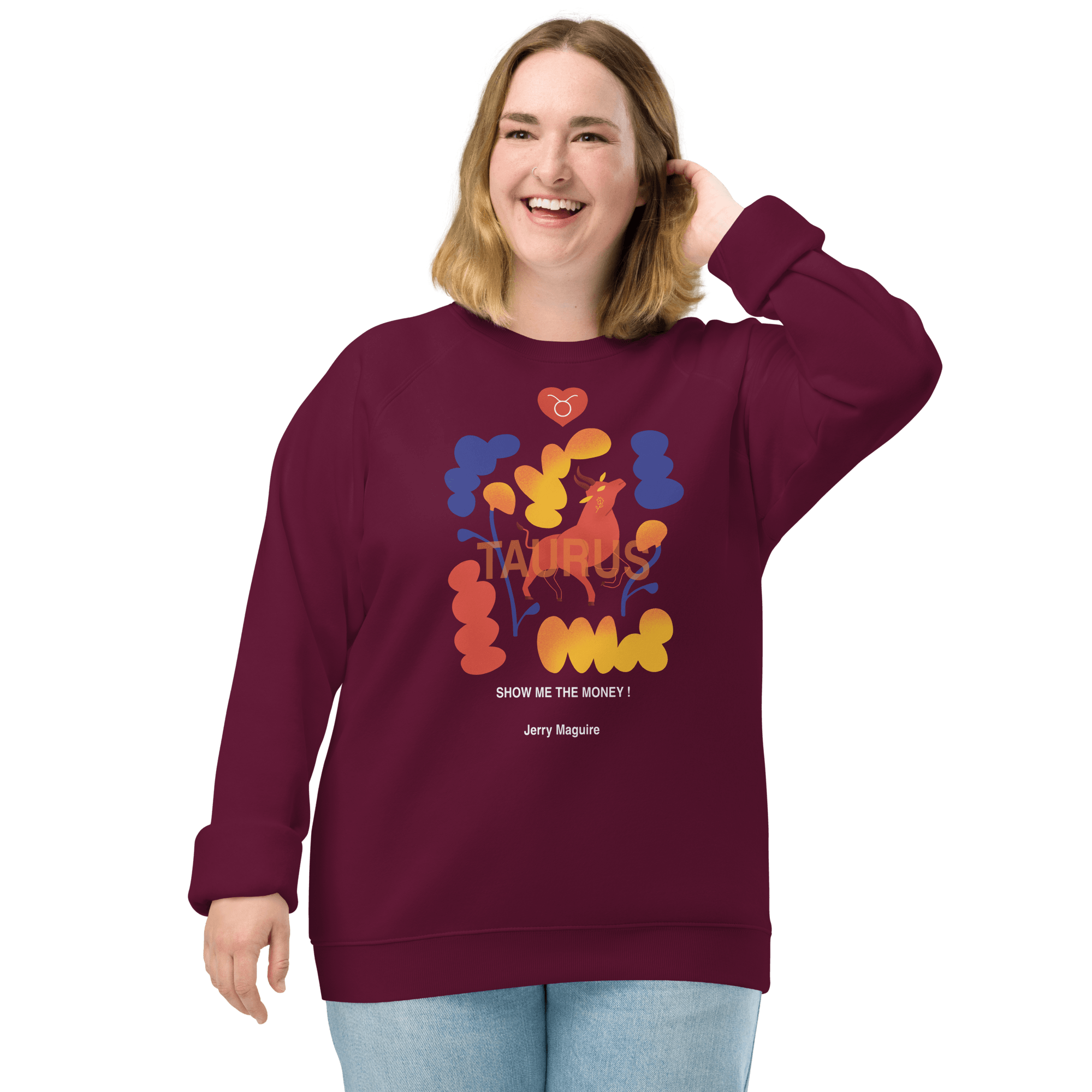 Taurus Unisex organic raglan sweatshirt Jerry Maguire Edition - 
