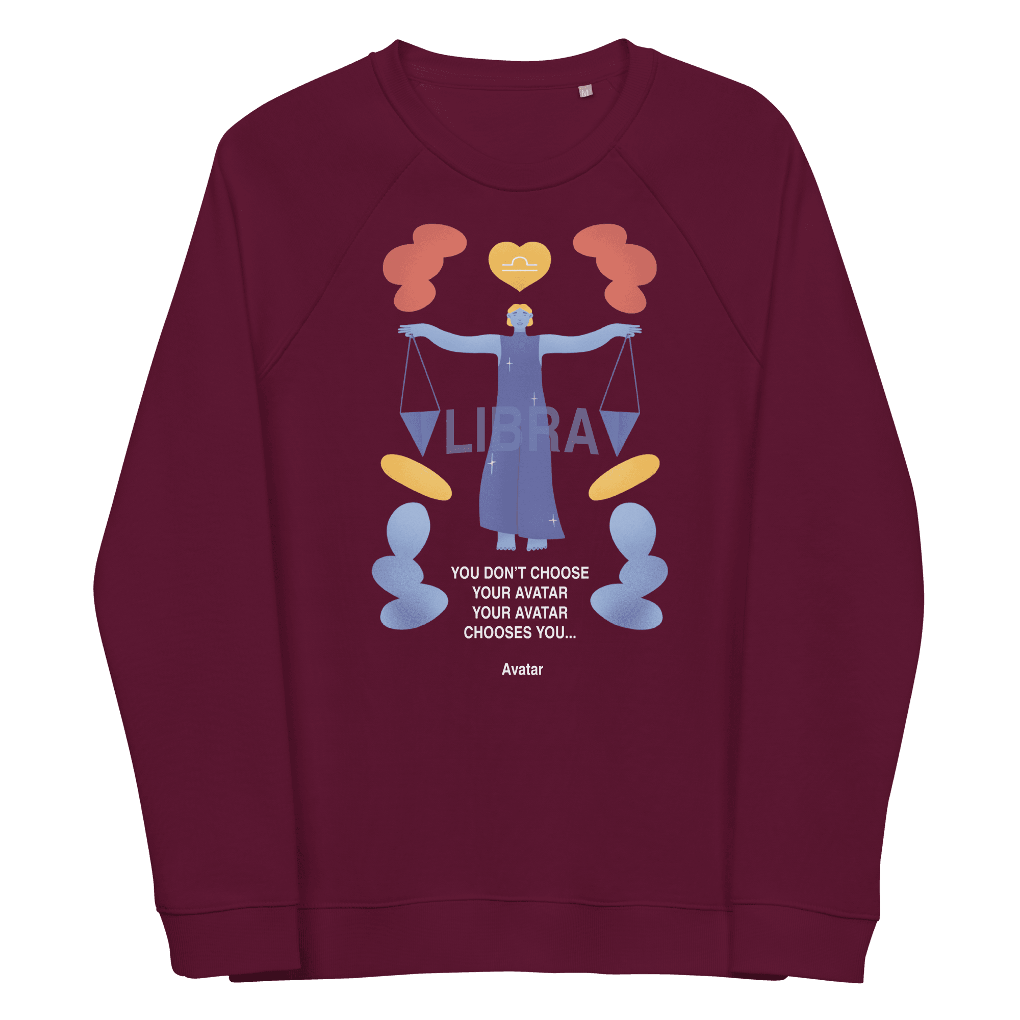 Libra Unisex Organic Raglan Sweatshirt - Avatar Edition - 