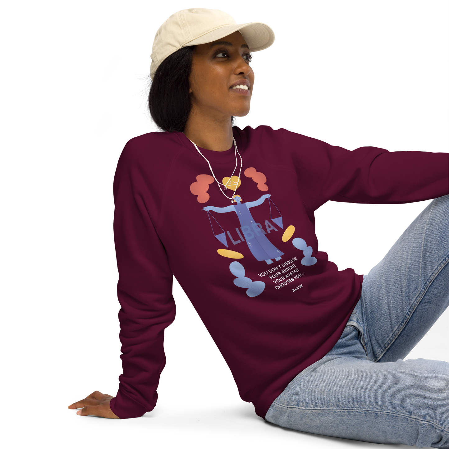 Libra Unisex Organic Raglan Sweatshirt - Avatar Edition