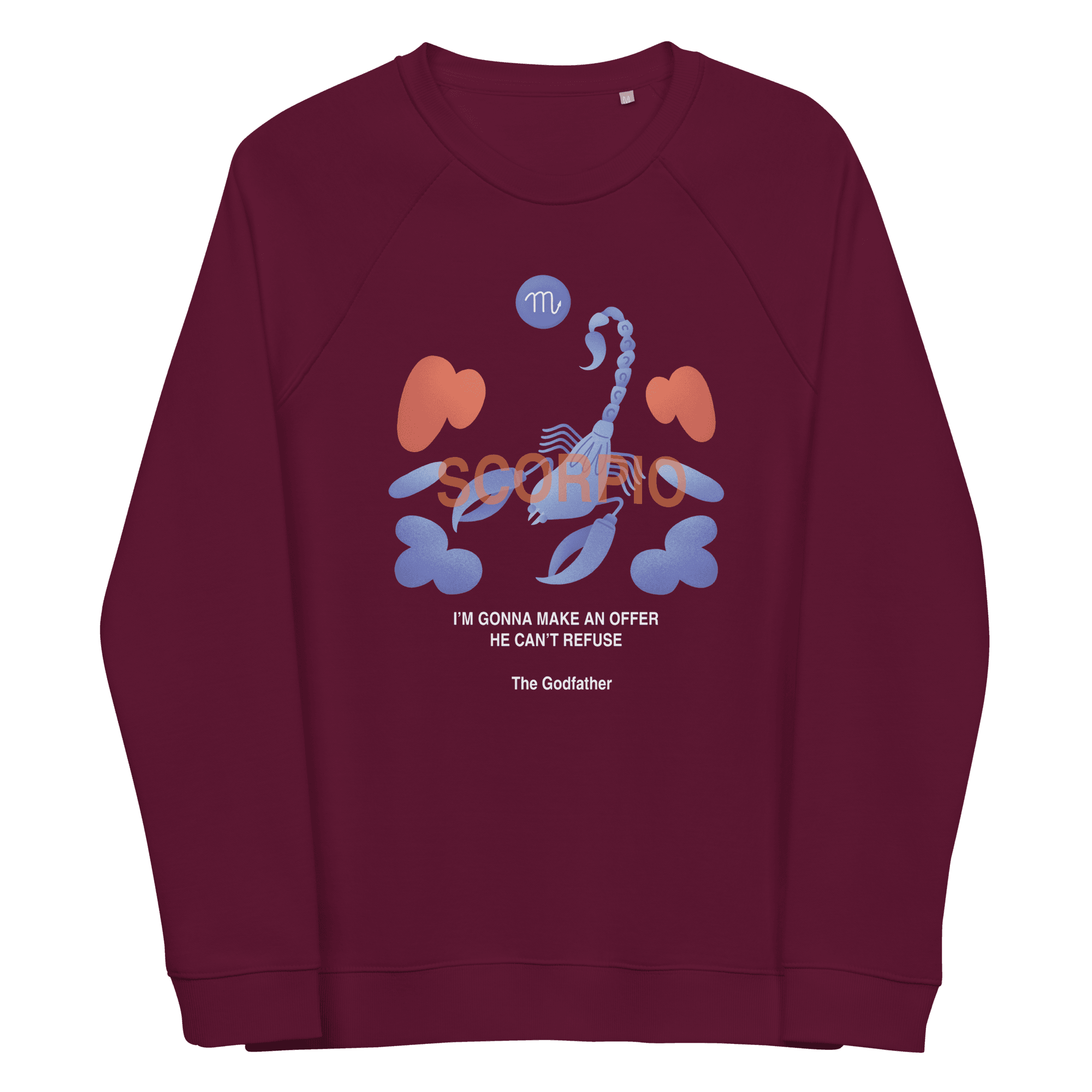 Scorpio Unisex Organic Raglan Sweatshirt - Godfather B Edition - 