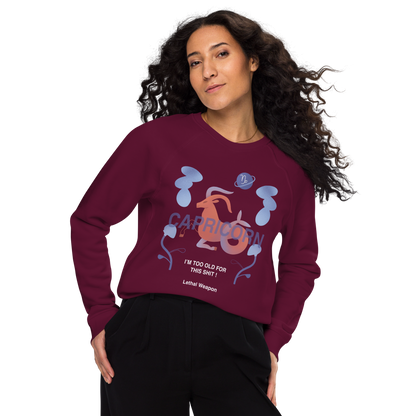 Capricorn Unisex Organic Raglan Sweatshirt - Lethal Weapon Edition