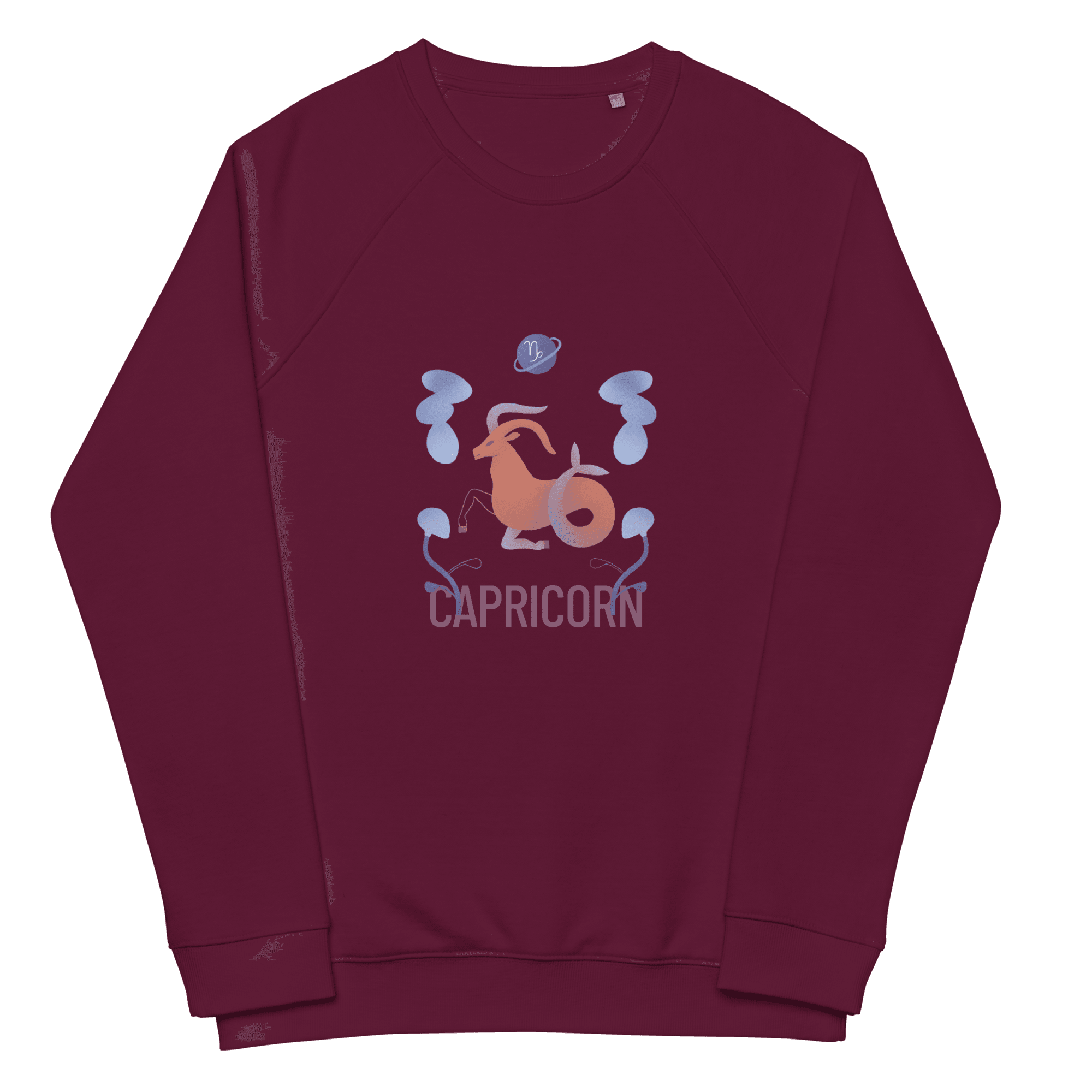 Capricorn Unisex Organic Raglan Sweatshirt - Raw Edition - 