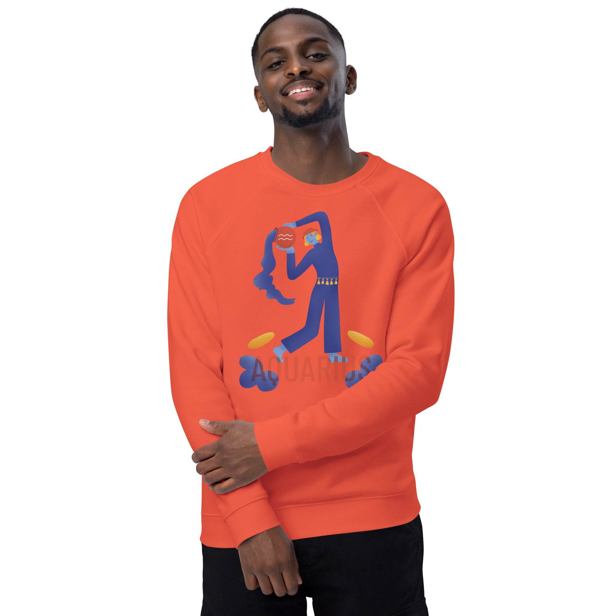 Aquarius Unisex Organic Raglan Sweatshirt - Raw Edition - 
