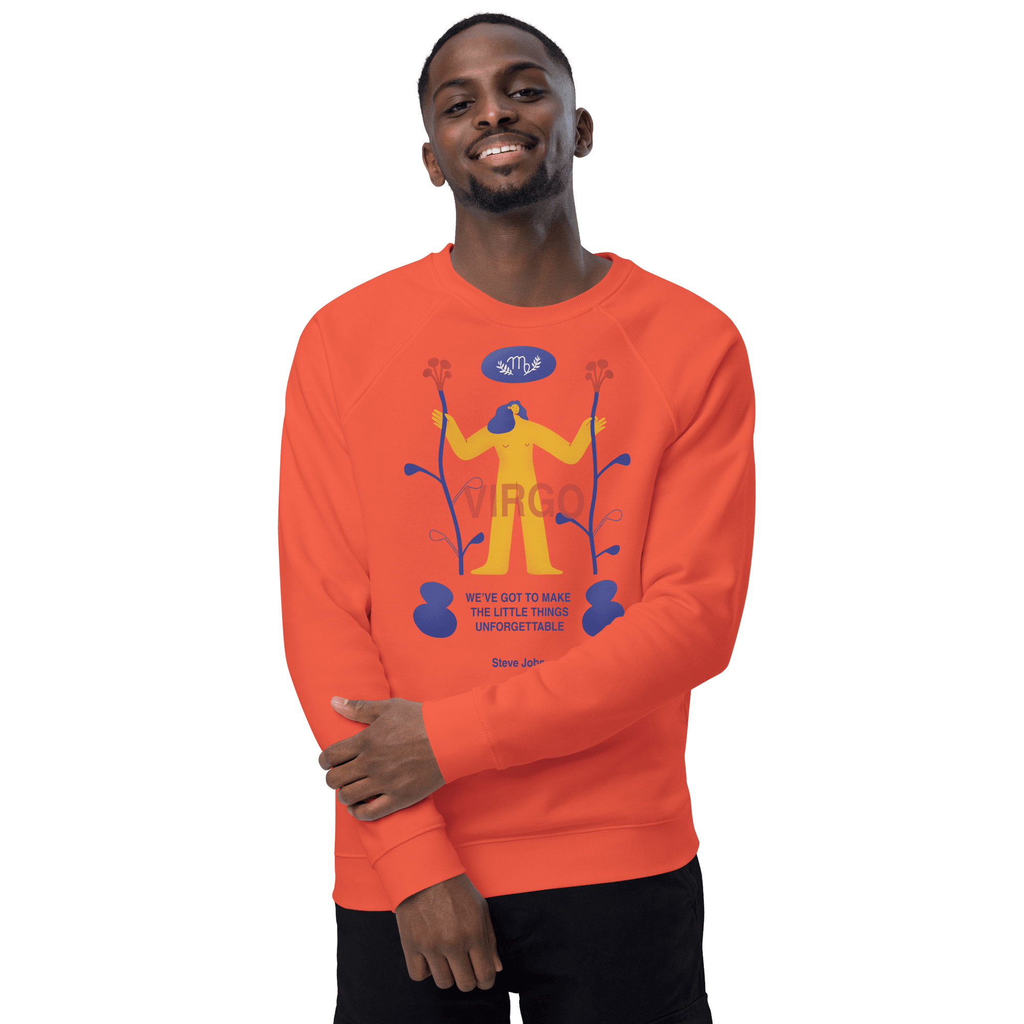 Virgo Unisex Organic Raglan Sweatshirt - Steve Jobs Edition - 