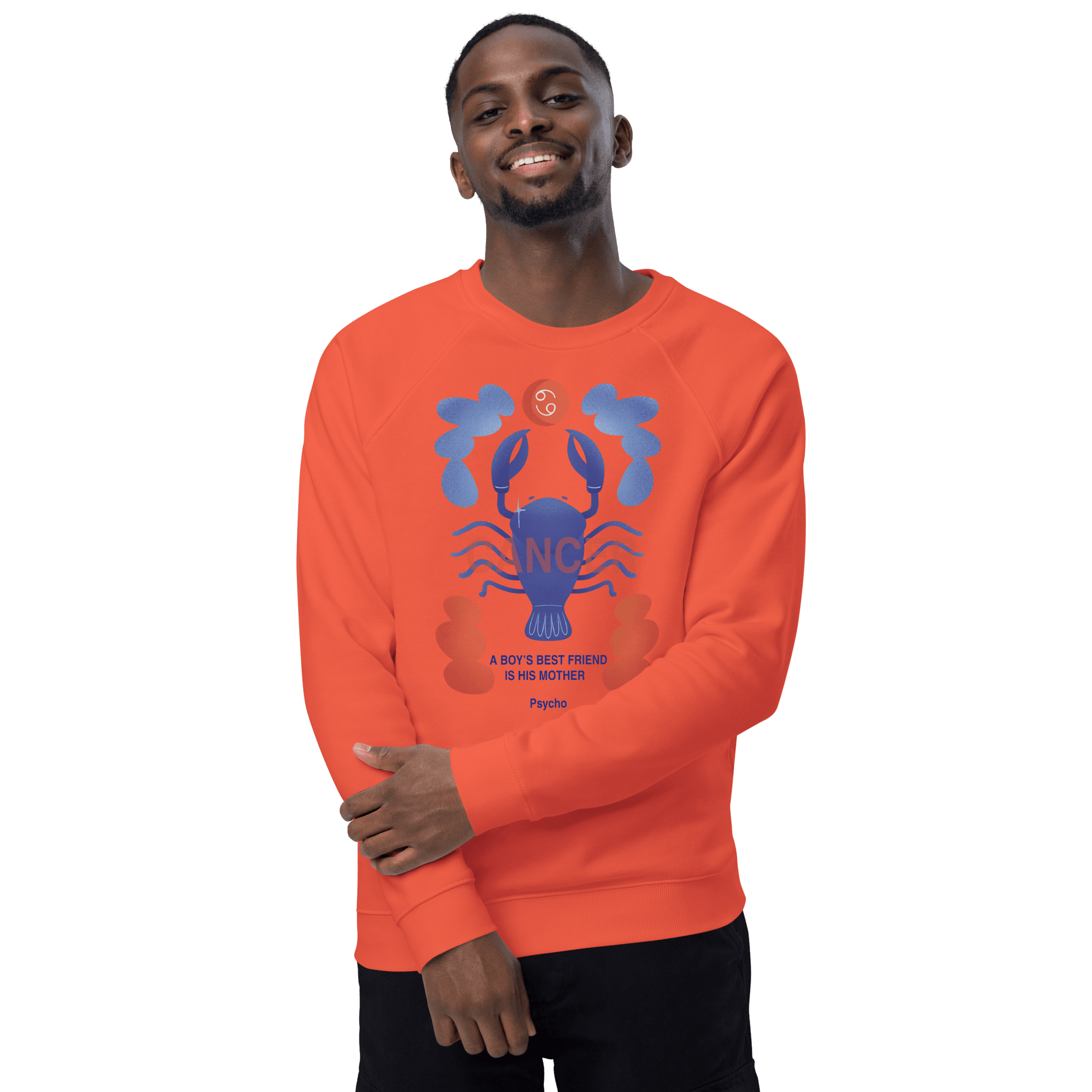 Cancer Unisex Organic Raglan Sweatshirt - Psycho Edition - 