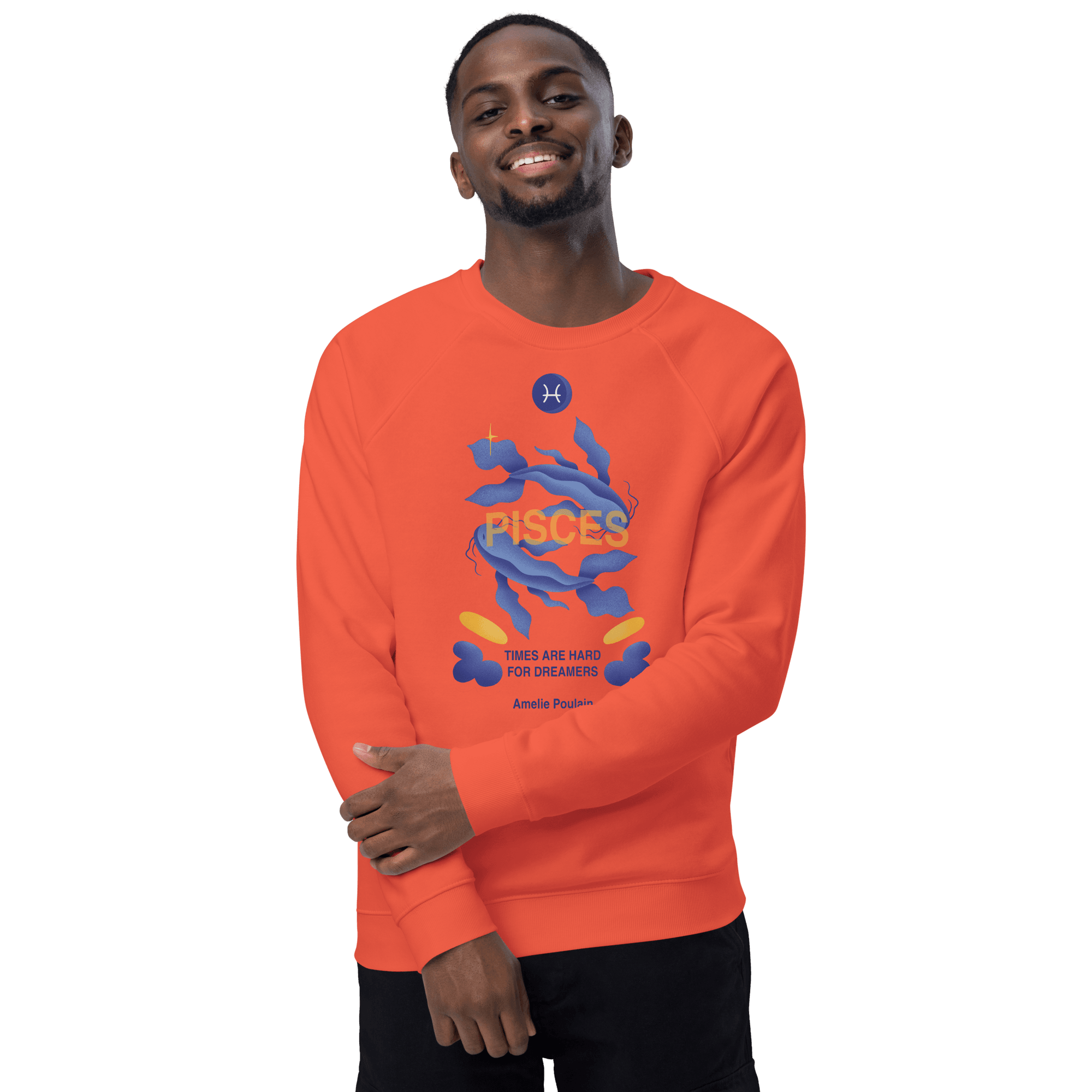 Pisces Unisex Organic Raglan Sweatshirt - Amelie Poulain Edition - 