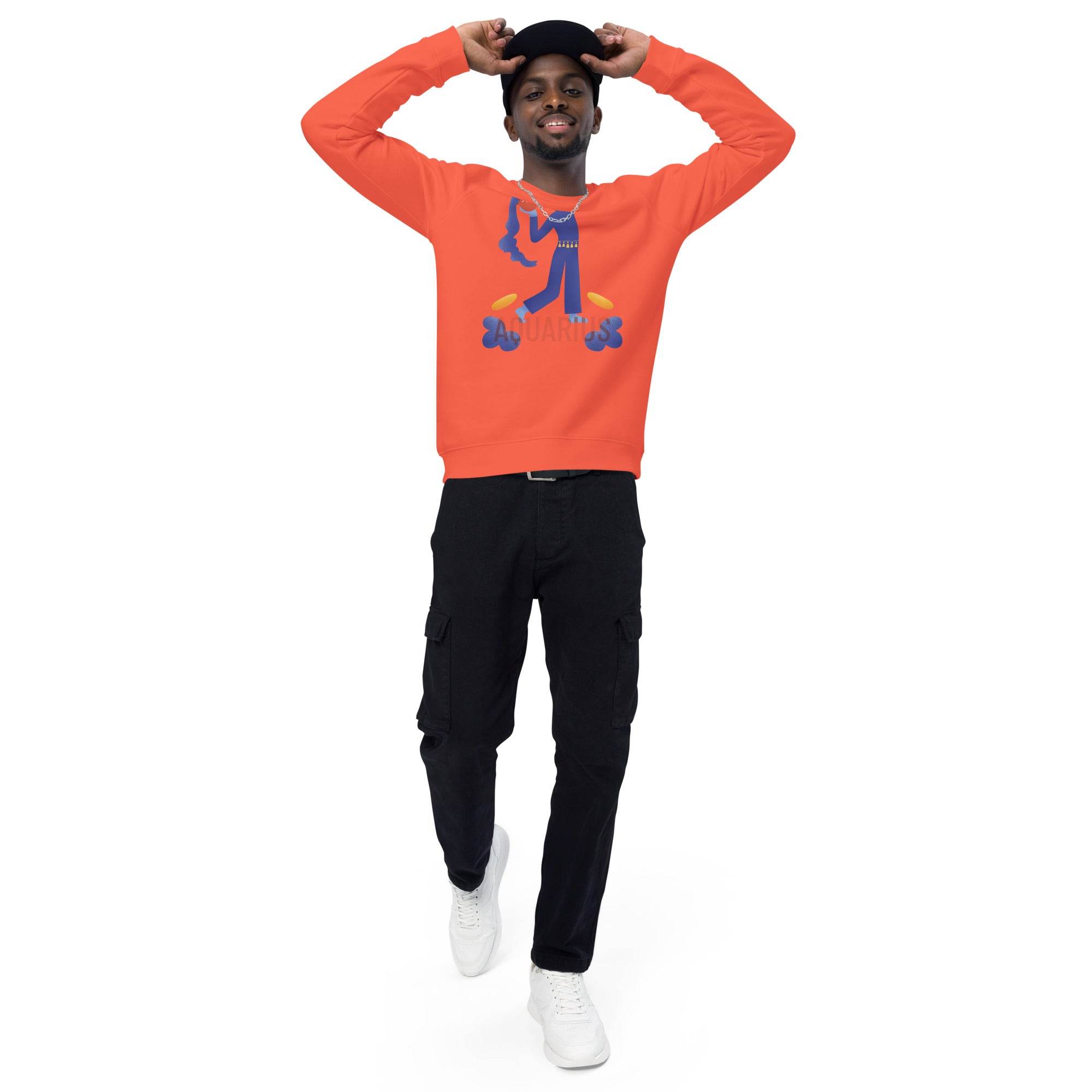 Aquarius Unisex Organic Raglan Sweatshirt - Raw Edition - 