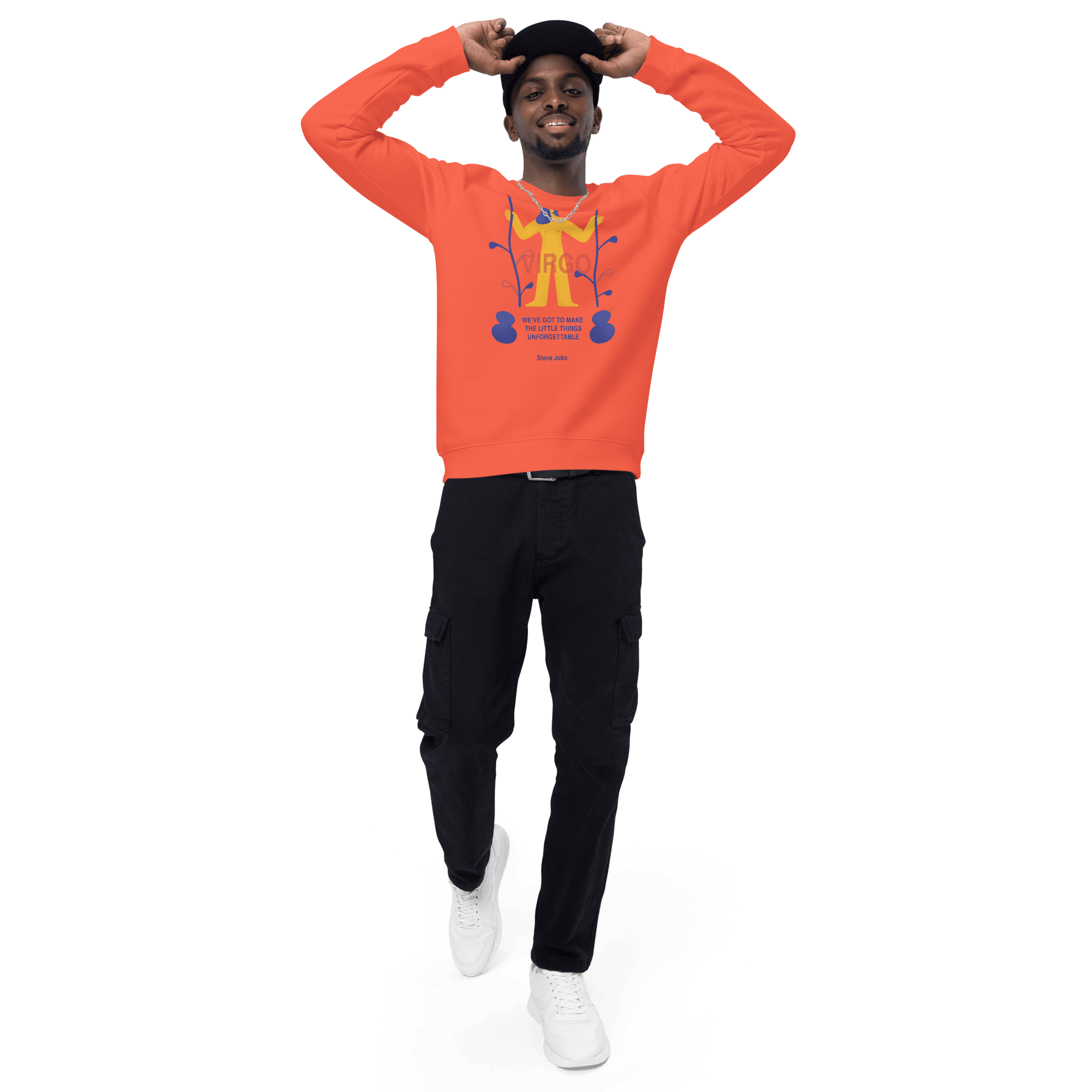 Virgo Unisex Organic Raglan Sweatshirt - Steve Jobs Edition - 