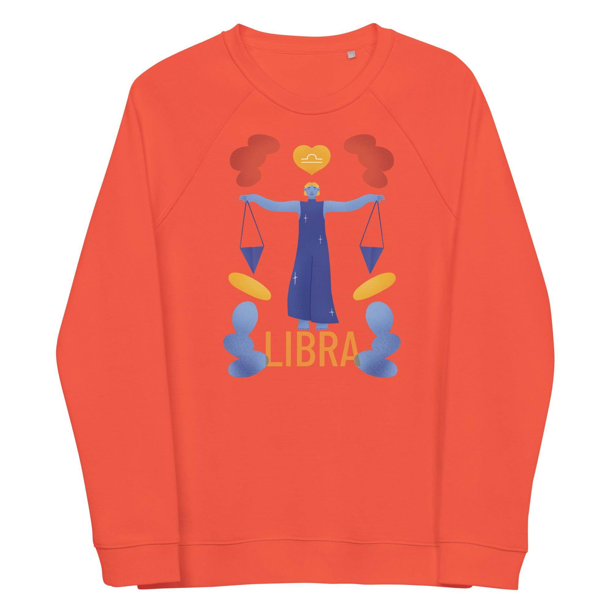 Libra Unisex Organic Raglan Sweatshirt - Raw Edition - 