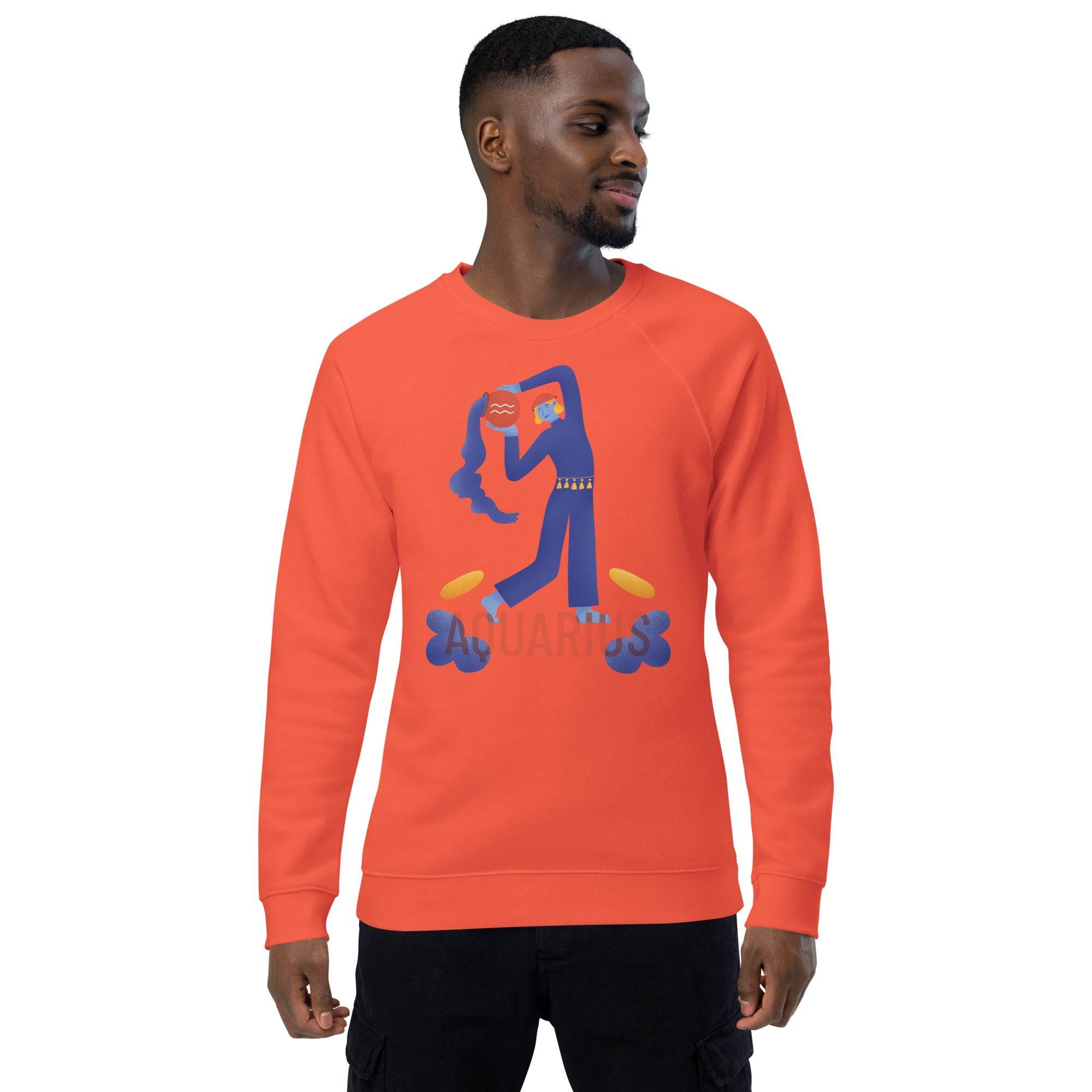 Aquarius Unisex Organic Raglan Sweatshirt - Raw Edition - 