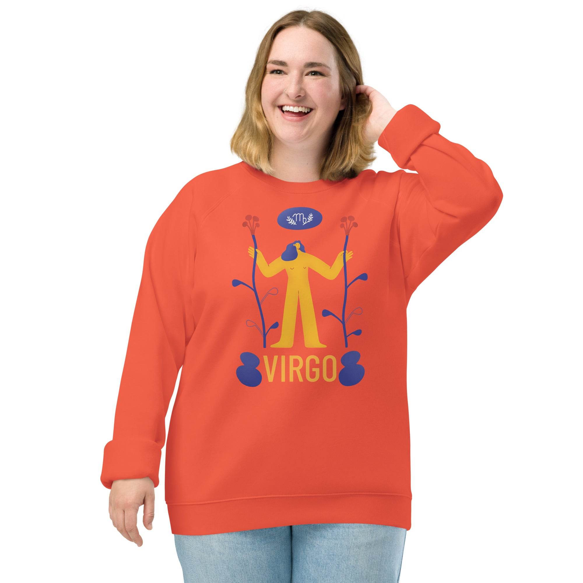 Virgo Unisex Organic Raglan Sweatshirt - Raw Edition - 