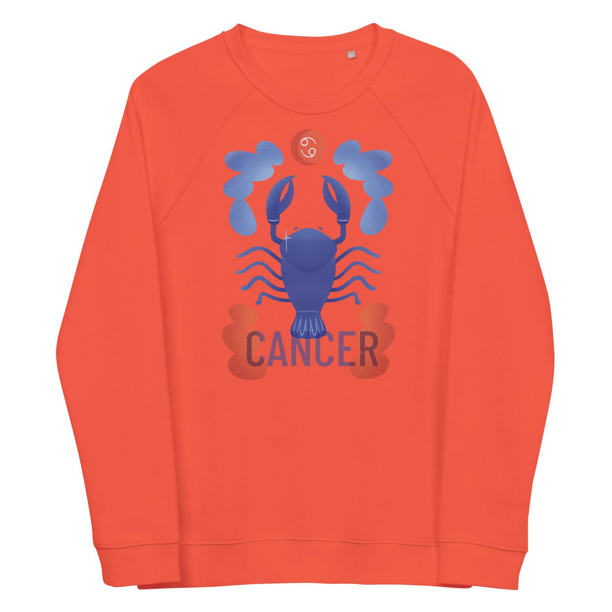 Cancer Unisex Organic Raglan Sweatshirt - Raw Edition - 