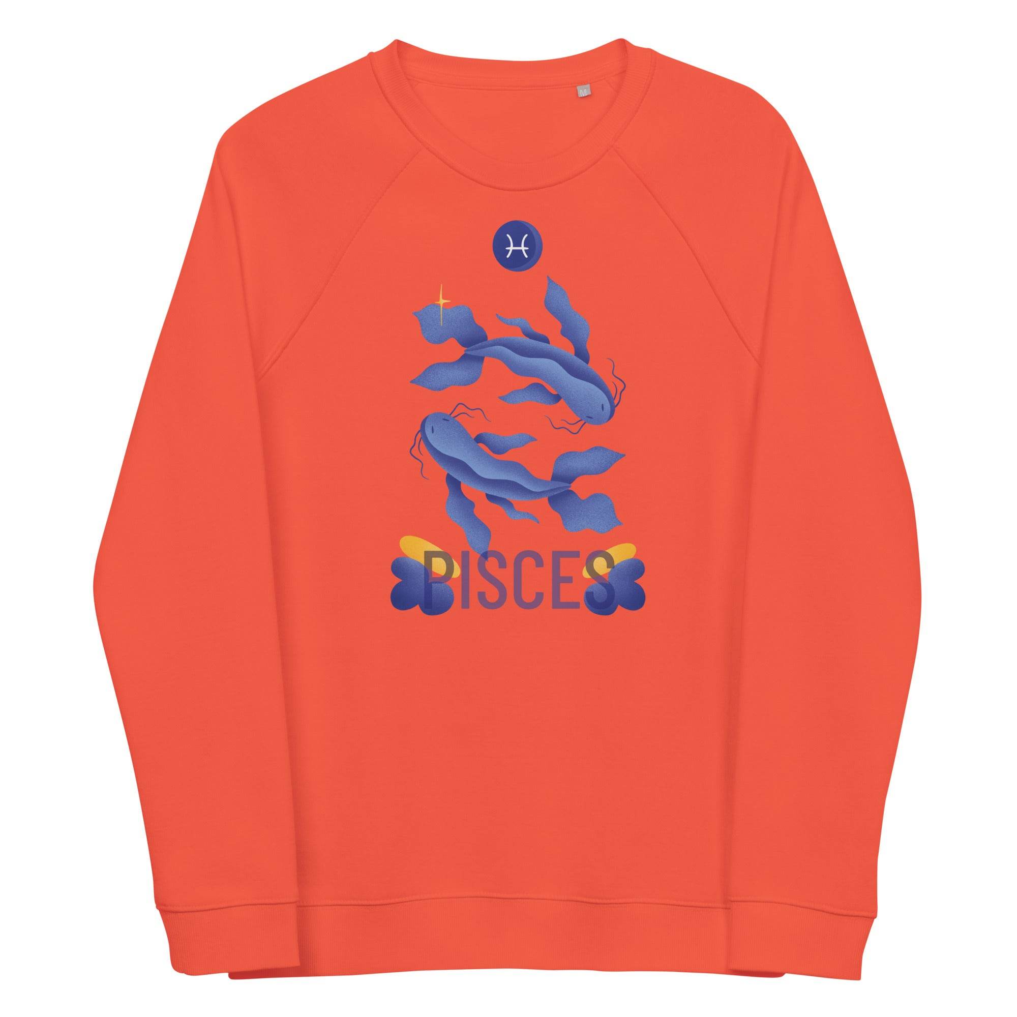 Pisces Unisex Organic Raglan Sweatshirt - Raw Edition - 