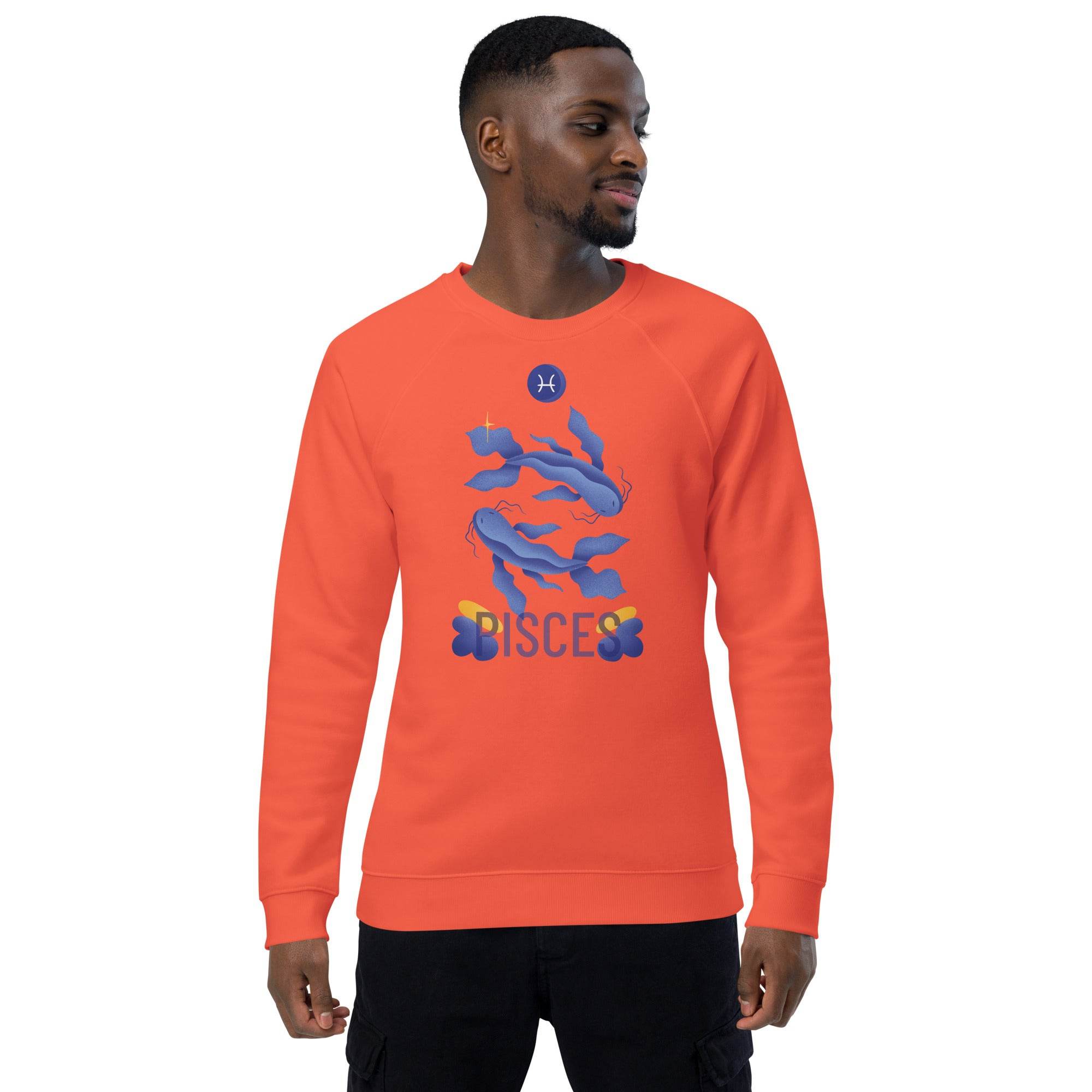 Pisces Unisex Organic Raglan Sweatshirt - Raw Edition - 