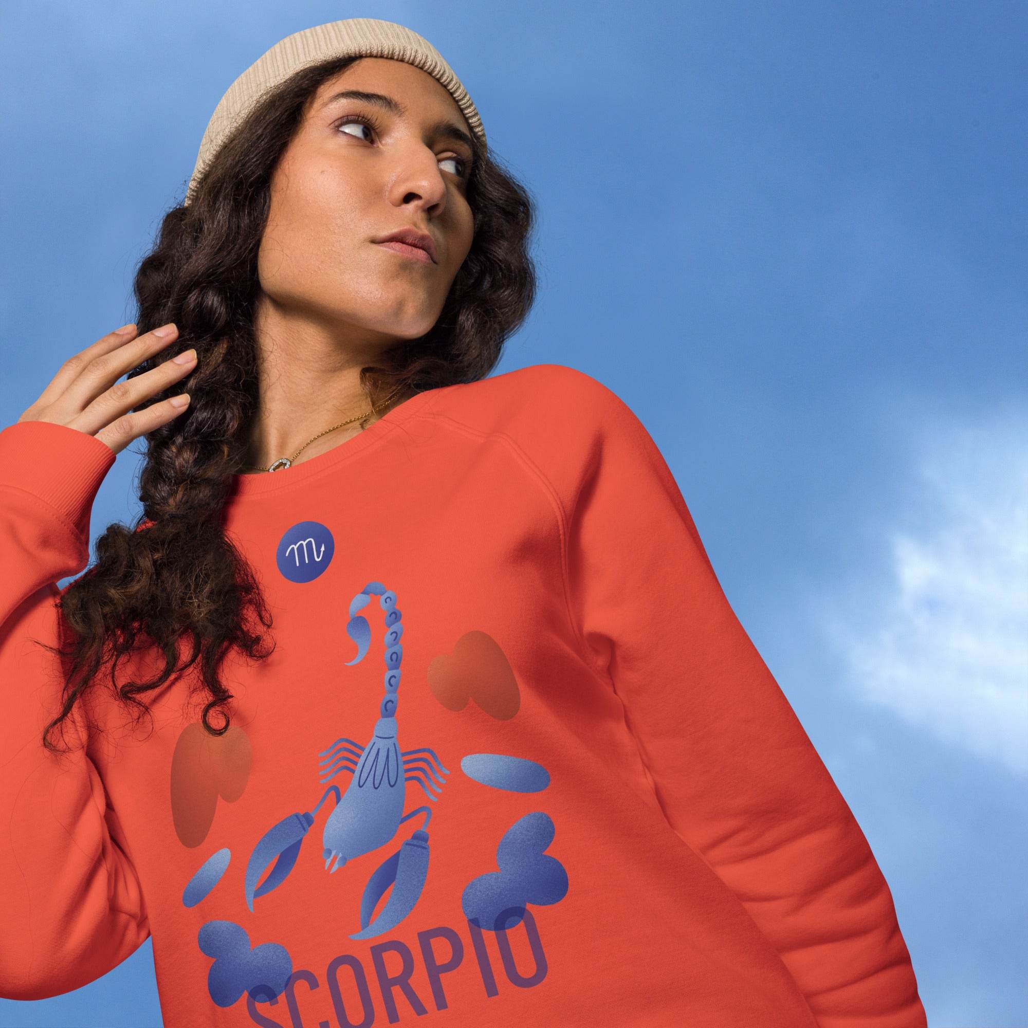 Scorpio Unisex Organic Raglan Sweatshirt - Raw Edition - 