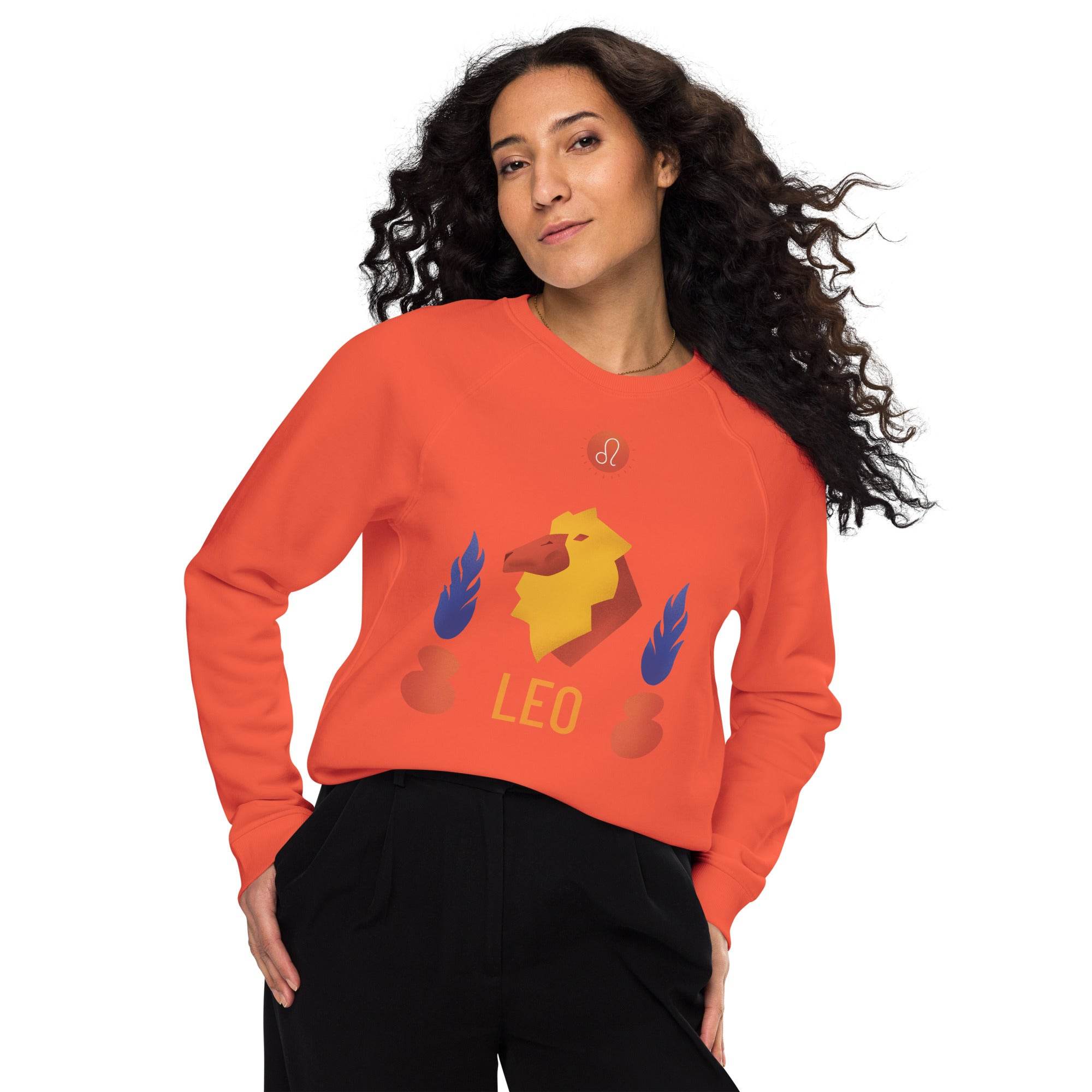 Leo Unisex Organic Raglan Sweatshirt - Raw Edition - 