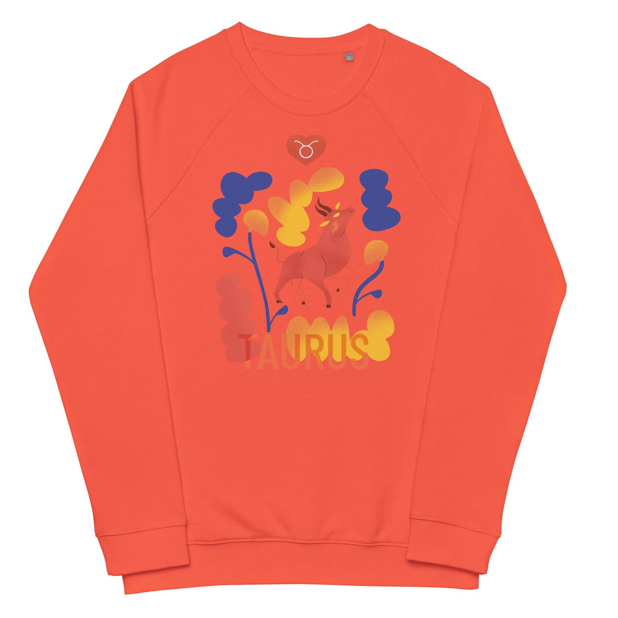 TAURUS Unisex Organic Raglan Sweatshirt Raw - 