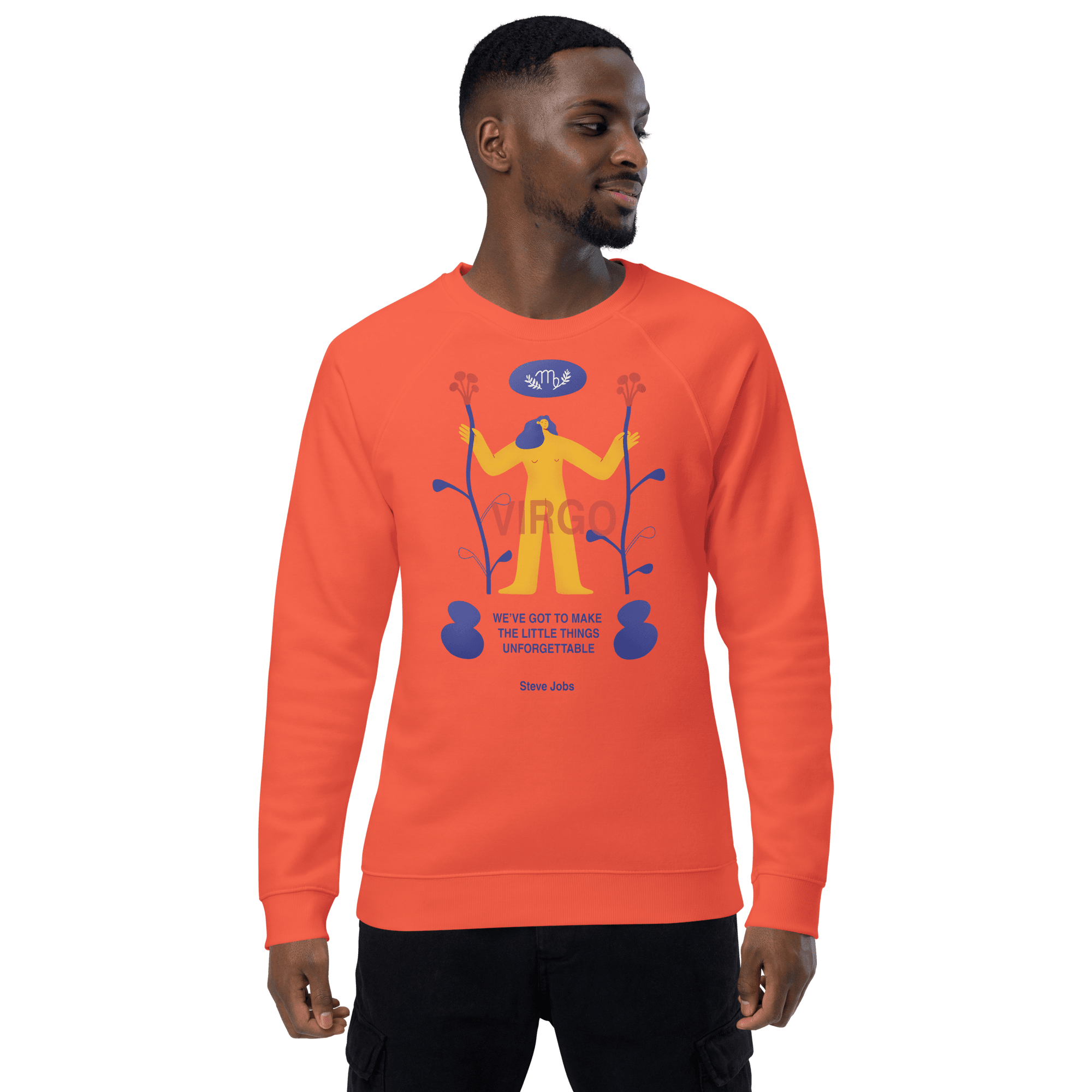 Virgo Unisex Organic Raglan Sweatshirt - Steve Jobs Edition - 
