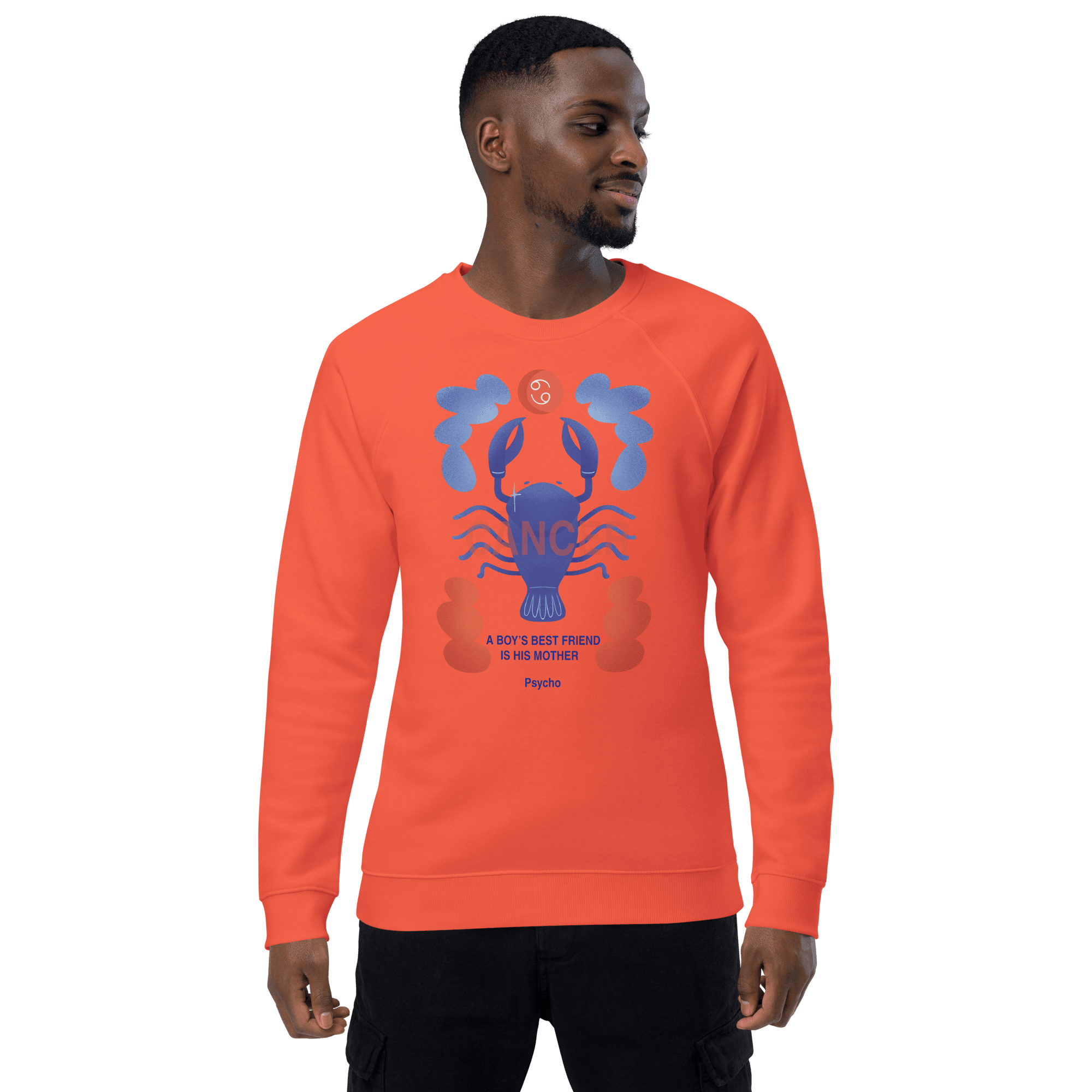 Cancer Unisex Organic Raglan Sweatshirt - Psycho Edition - 