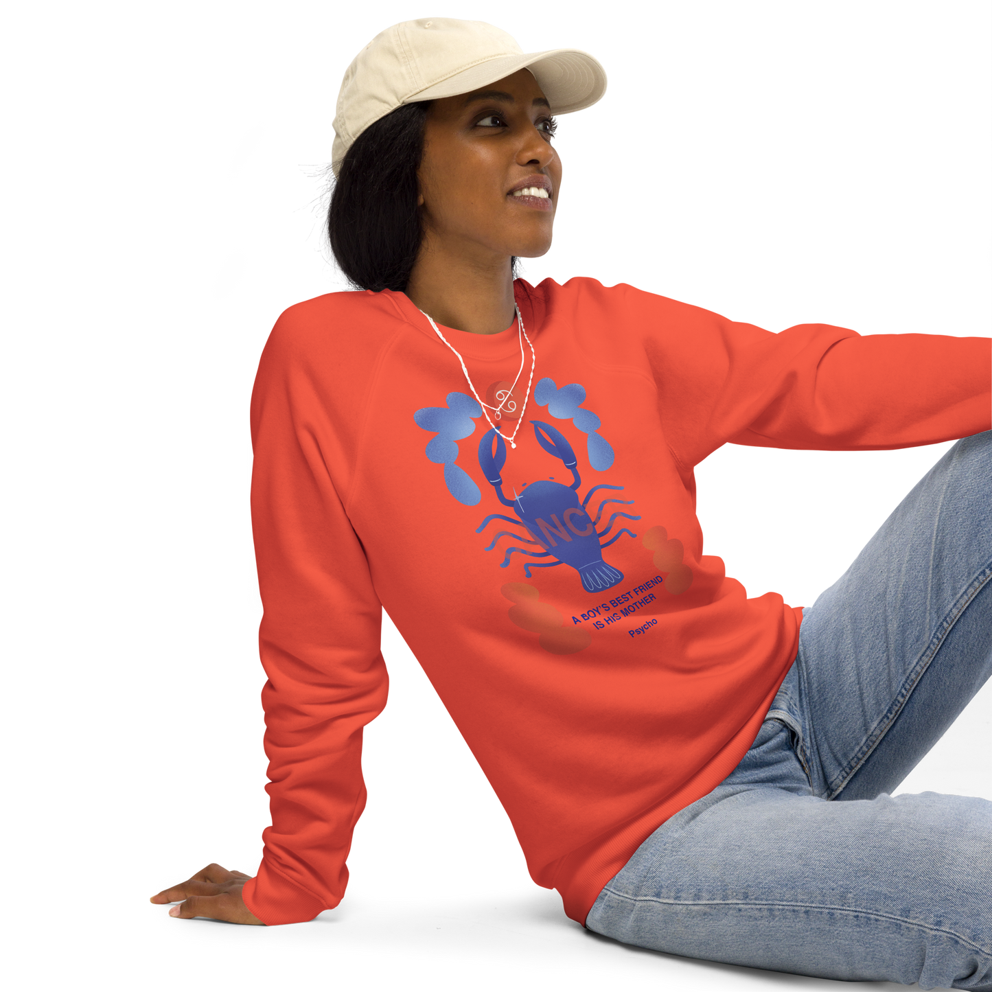 Cancer Unisex Organic Raglan Sweatshirt - Psycho Edition