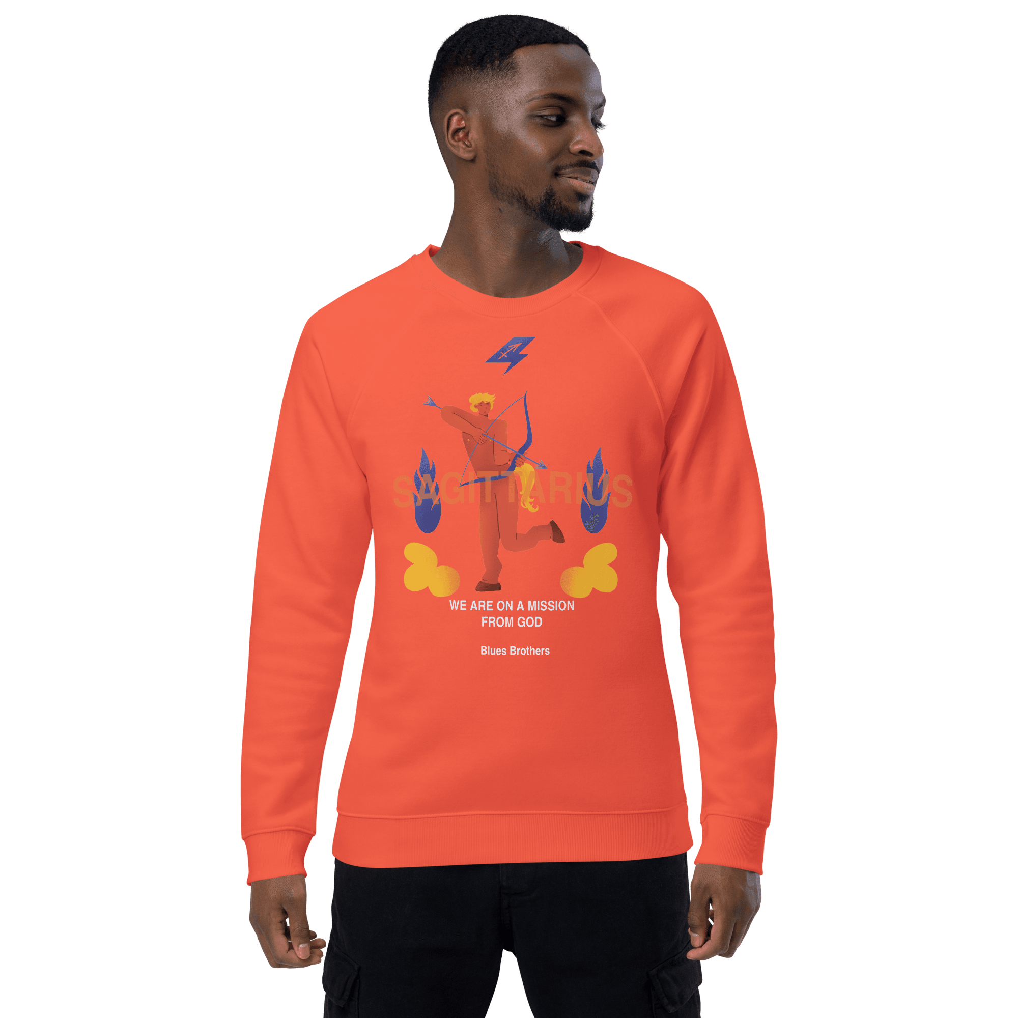 Sagittarius Unisex Organic Raglan Sweatshirt - The Blues Brothers Edition - 