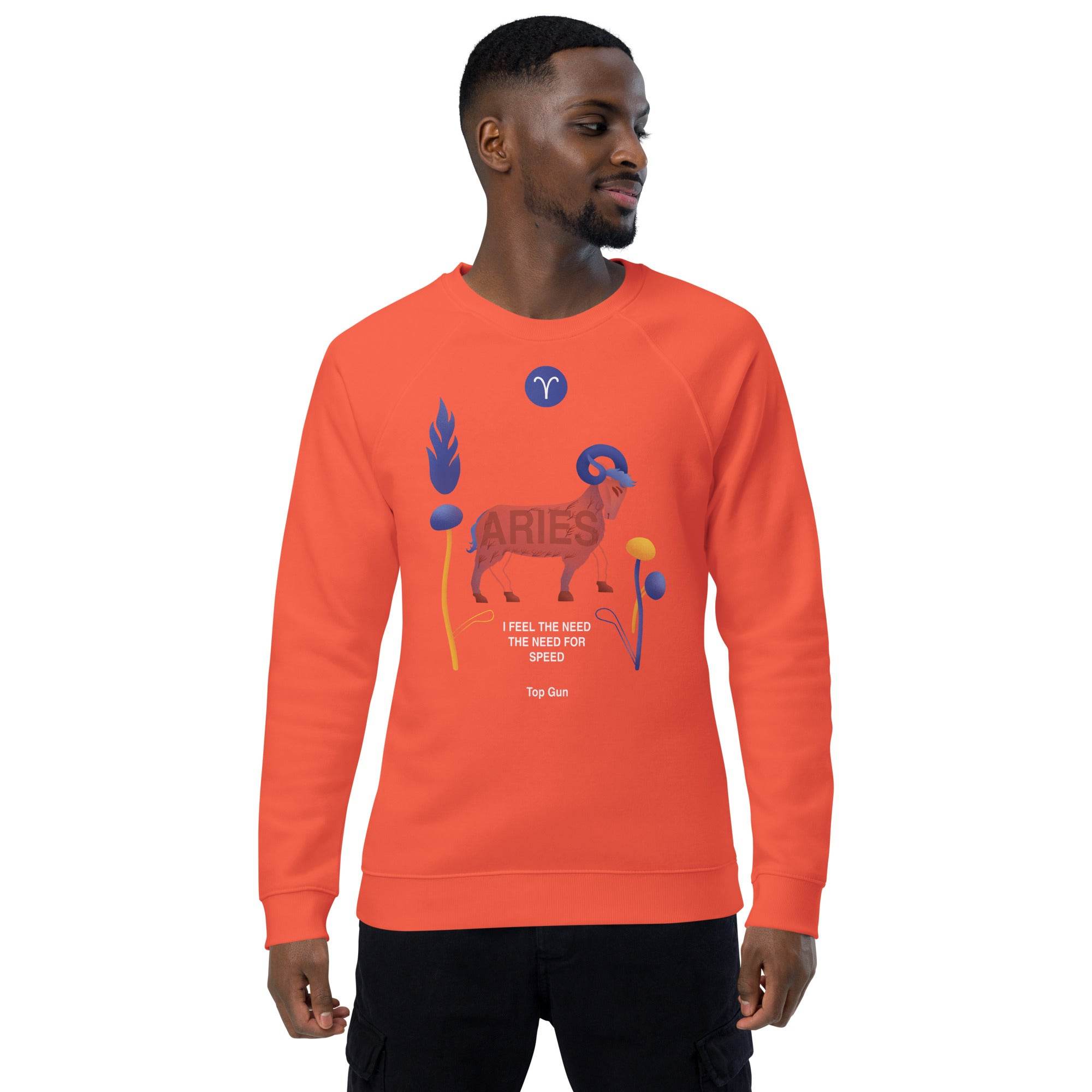 Aries Unisex Organic Raglan Sweatshirt Top Gun - Edition - 
