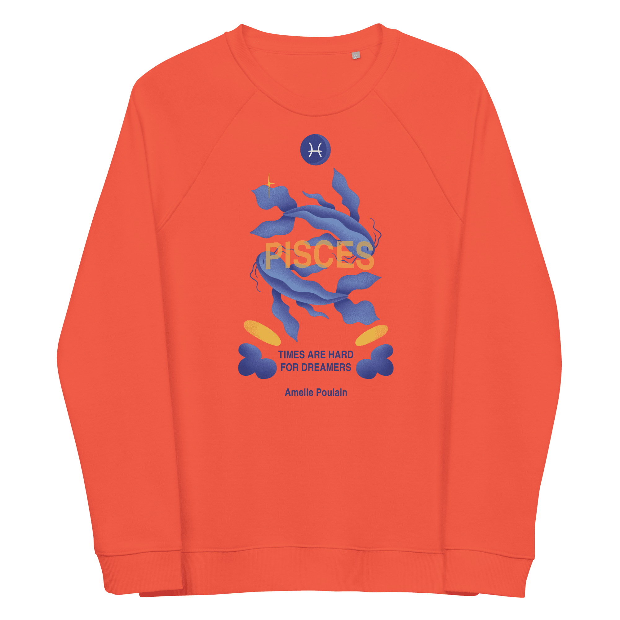Pisces Unisex Organic Raglan Sweatshirt - Amelie Poulain Edition - 