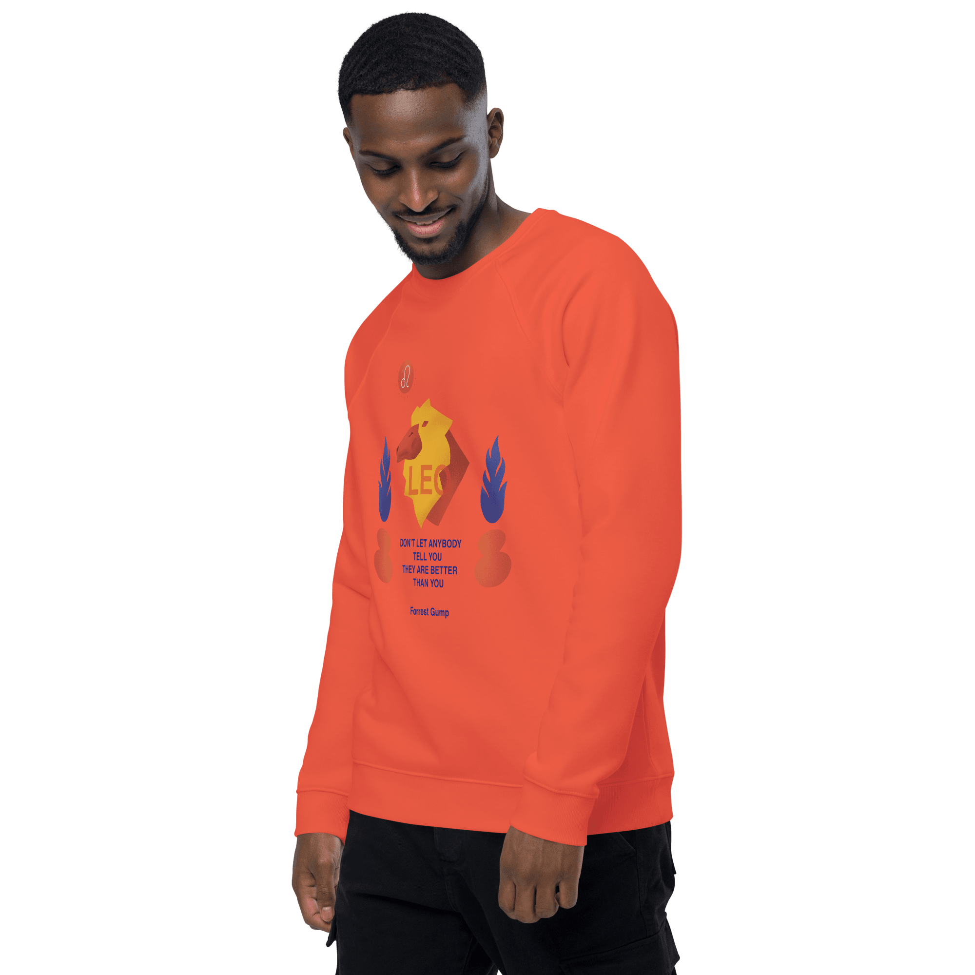 Leo Unisex Organic Raglan Sweatshirt - Forrest Gump Edition - 