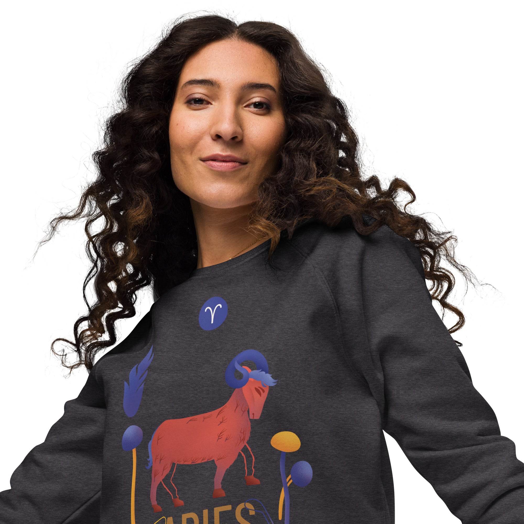 Aries Unisex Organic Raglan Sweatshirt Raw - 