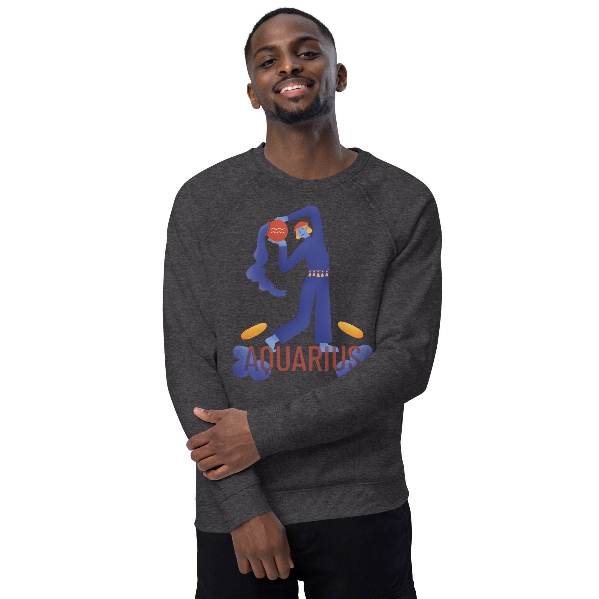 Aquarius Unisex Organic Raglan Sweatshirt - Raw Edition - 