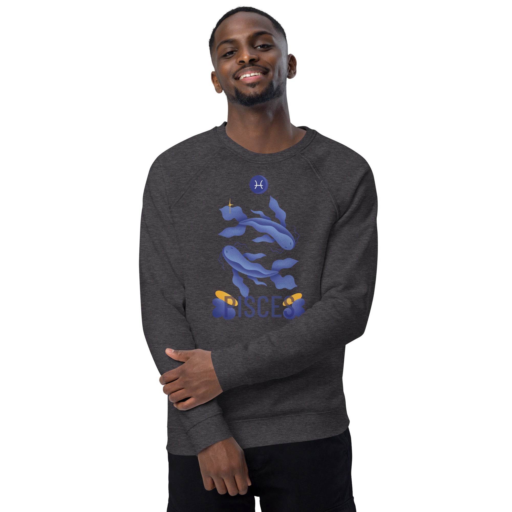 Pisces Unisex Organic Raglan Sweatshirt - Raw Edition - 