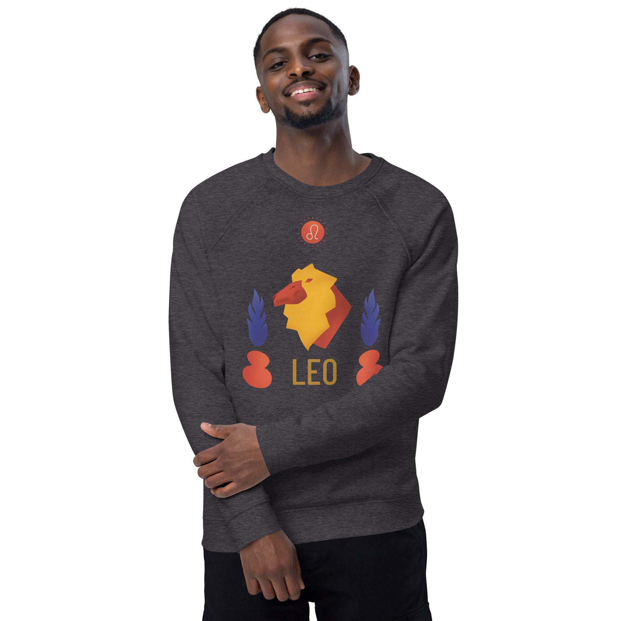 Leo Unisex Organic Raglan Sweatshirt - Raw Edition - 
