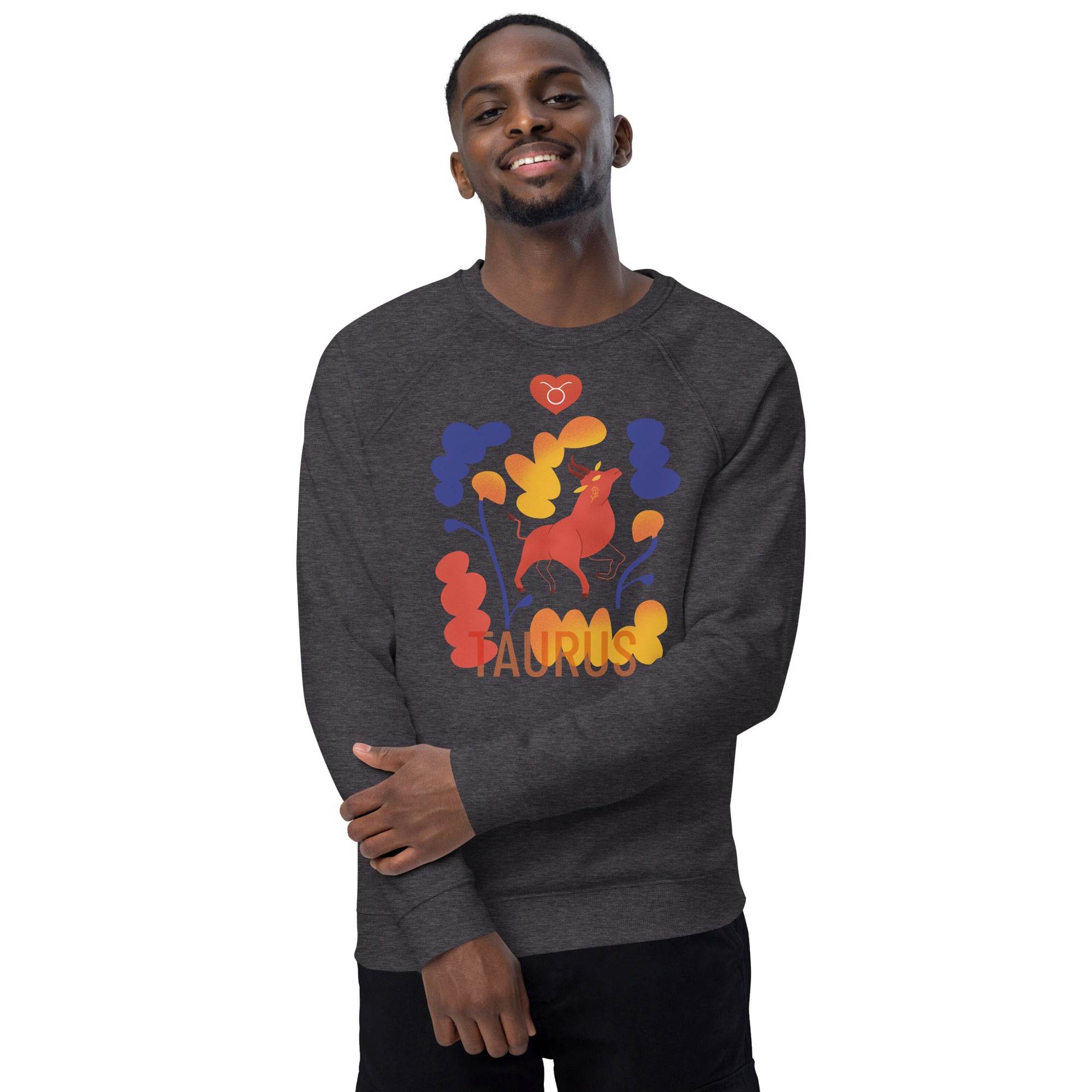 TAURUS Unisex Organic Raglan Sweatshirt Raw - 