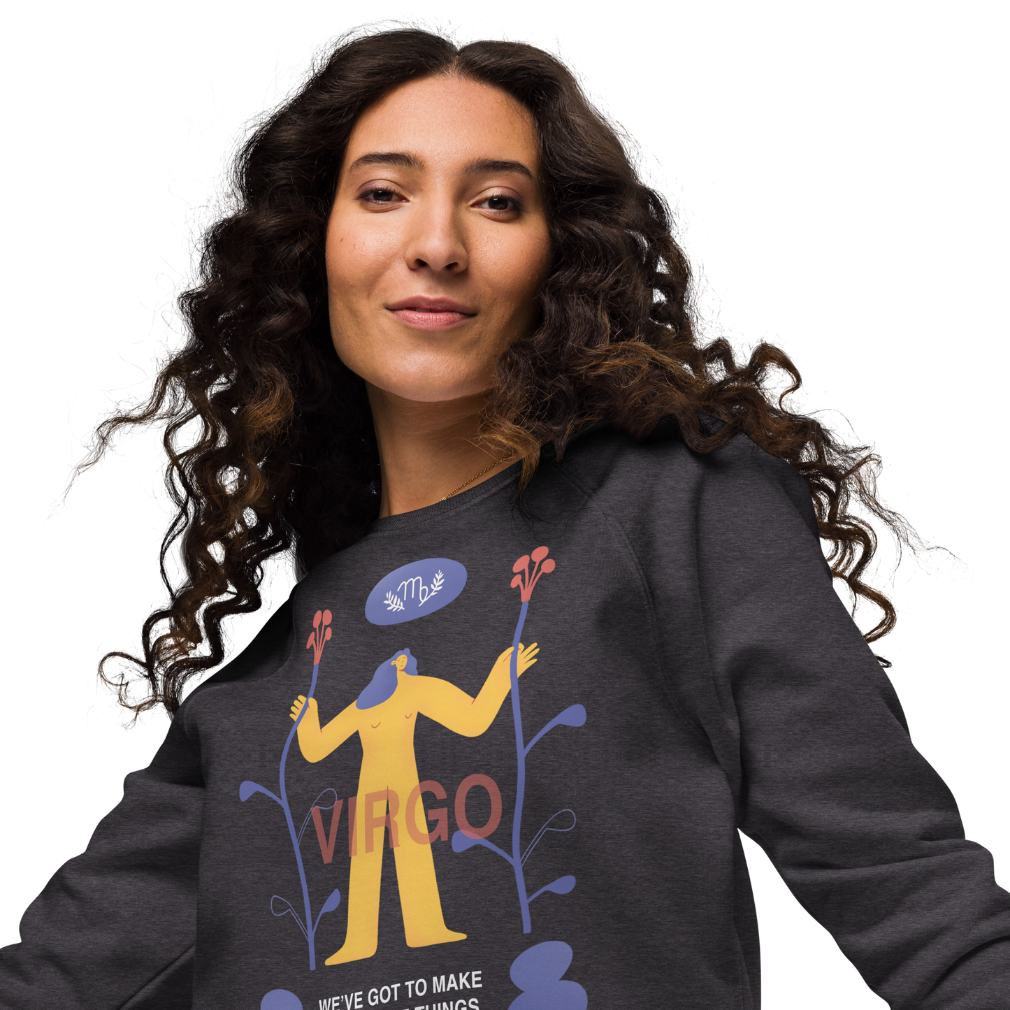 Virgo Unisex Organic Raglan Sweatshirt - Steve Jobs Edition