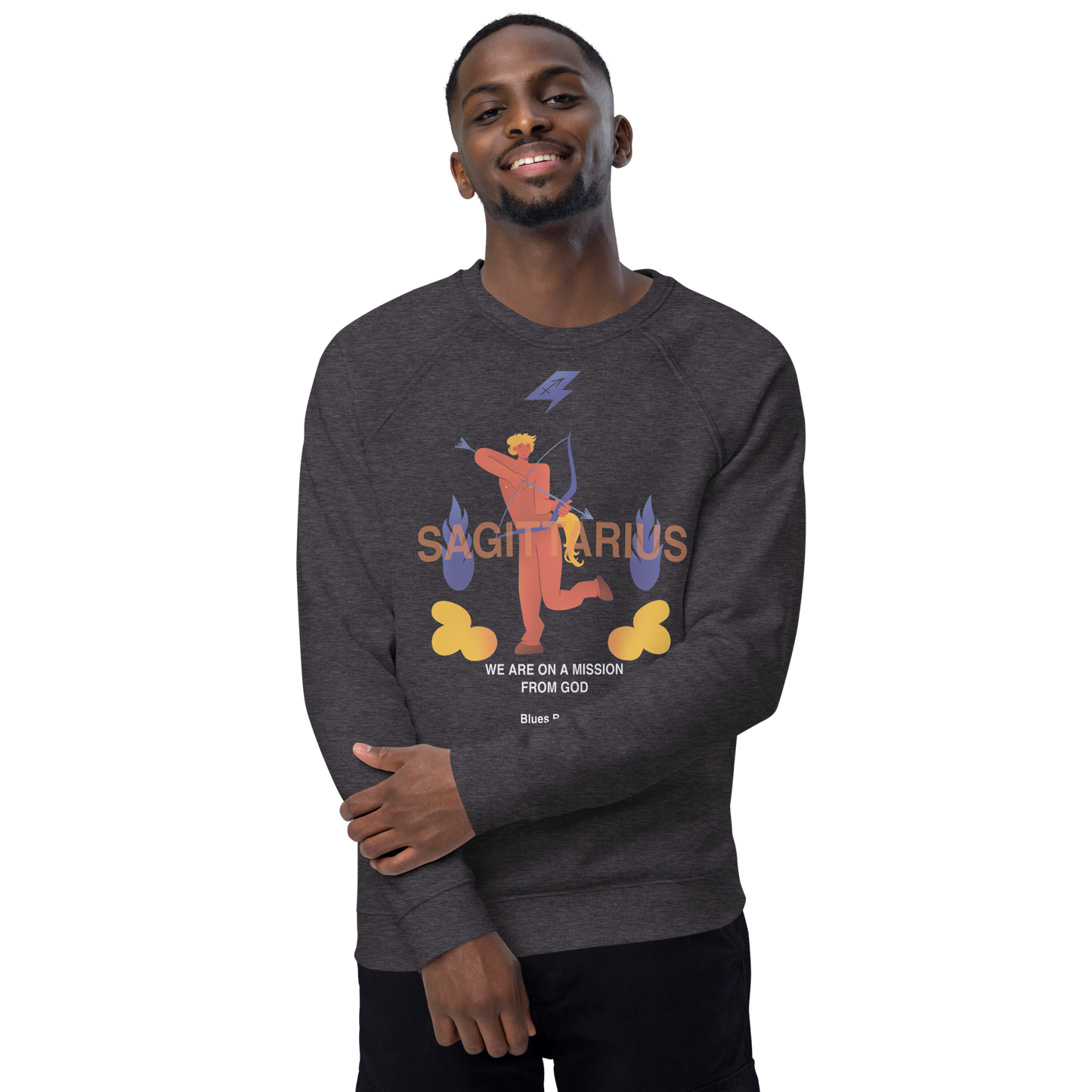 Sagittarius Unisex Organic Raglan Sweatshirt - The Blues Brothers Edition