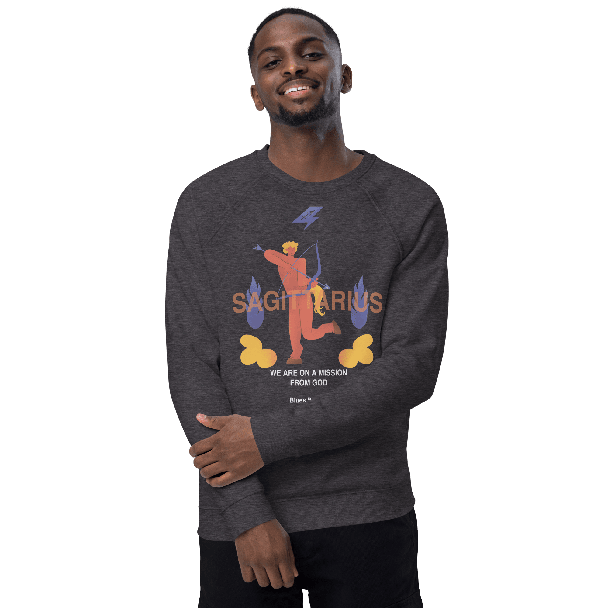 Sagittarius Unisex Organic Raglan Sweatshirt - The Blues Brothers Edition - 