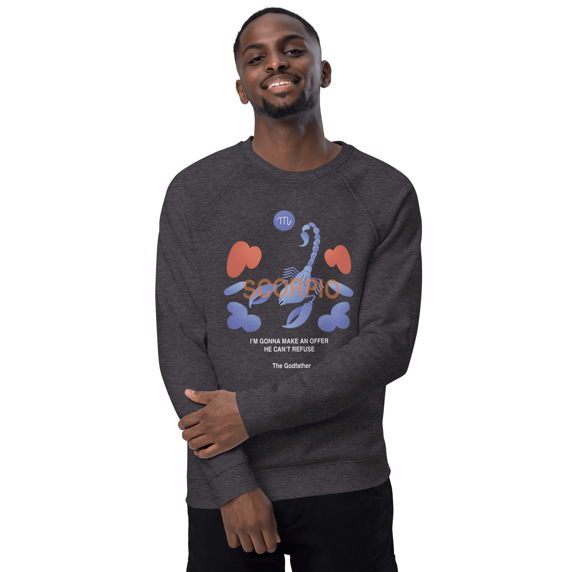 Scorpio Unisex Organic Raglan Sweatshirt - Godfather B Edition - 