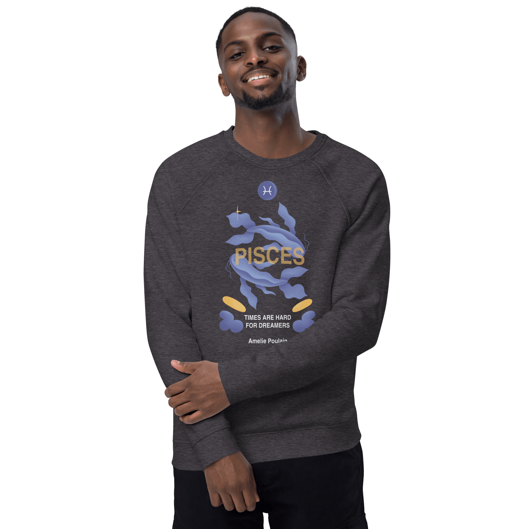 Pisces Unisex Organic Raglan Sweatshirt - Amelie Poulain Edition - 