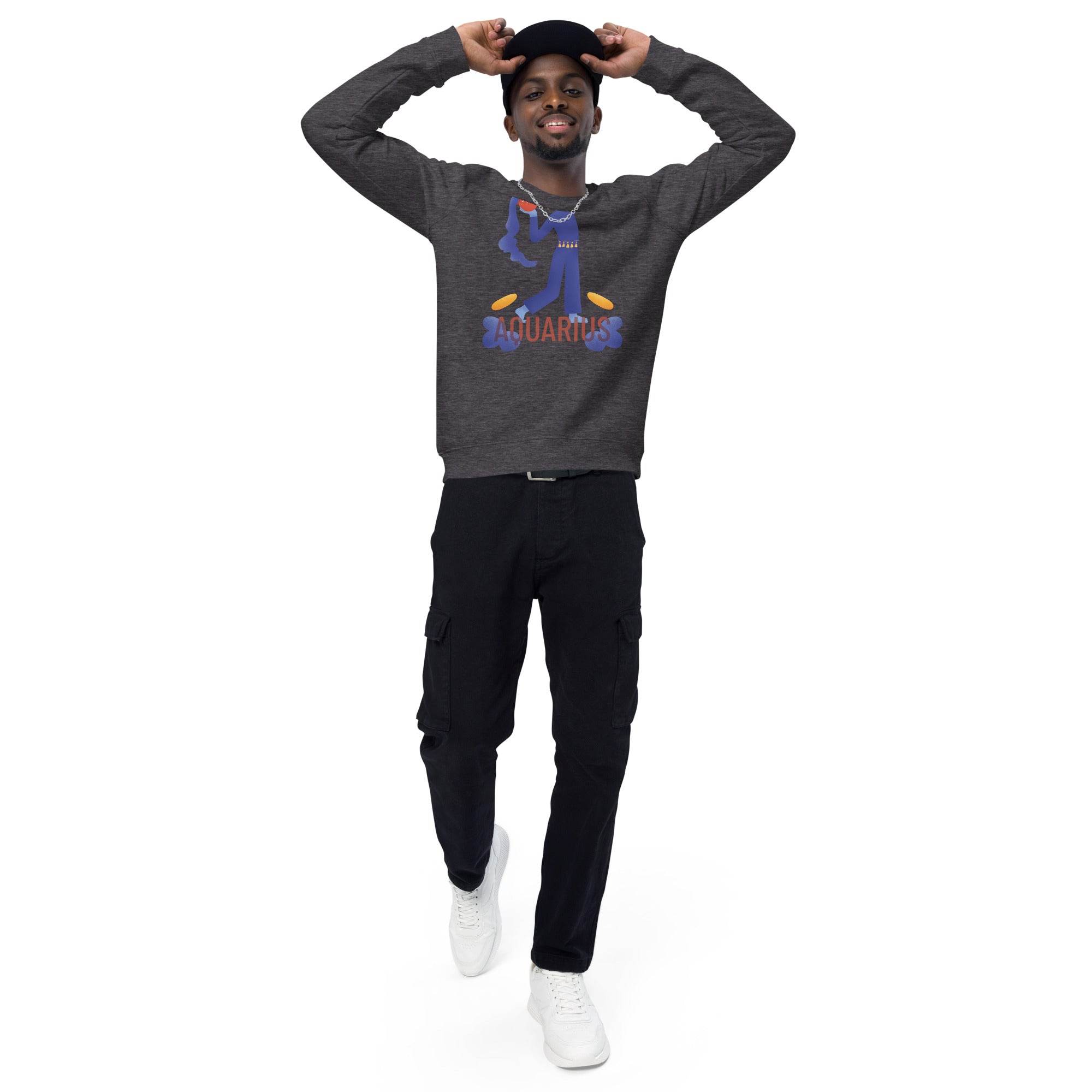 Aquarius Unisex Organic Raglan Sweatshirt - Raw Edition - 