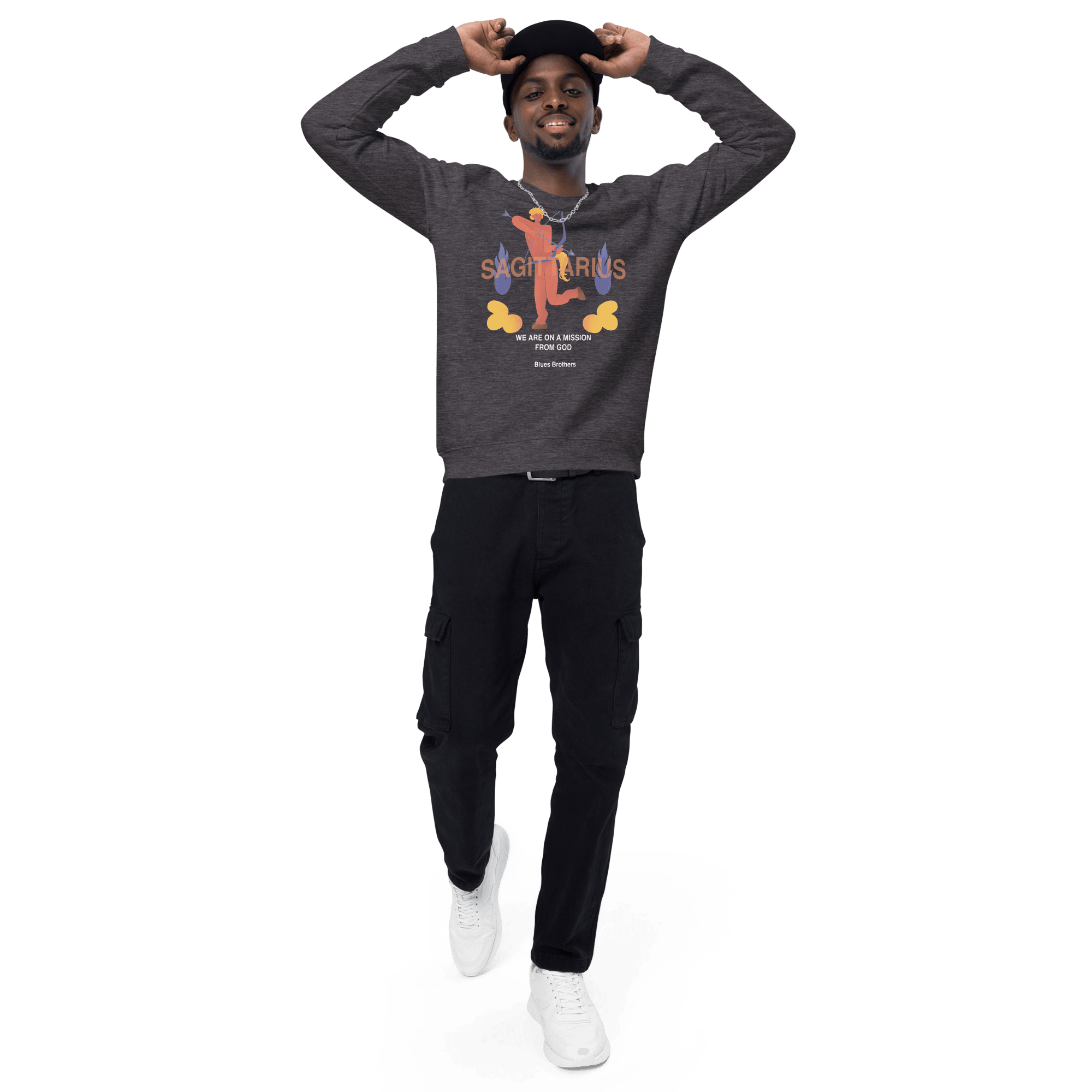 Sagittarius Unisex Organic Raglan Sweatshirt - The Blues Brothers Edition - 