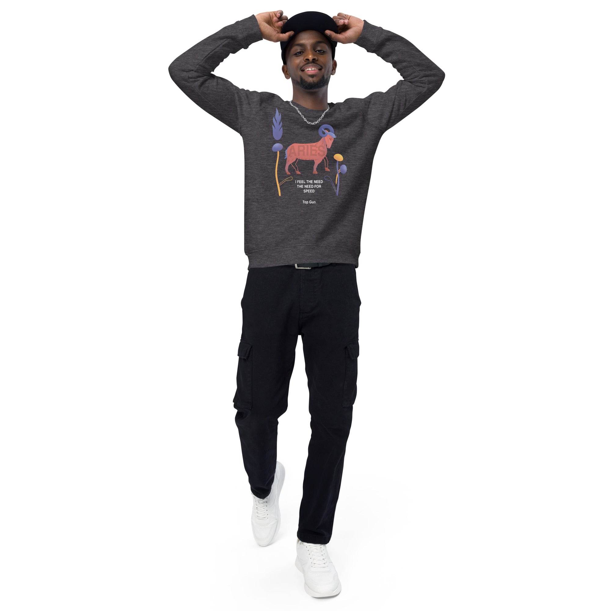 Aries Unisex Organic Raglan Sweatshirt Top Gun - Edition - 