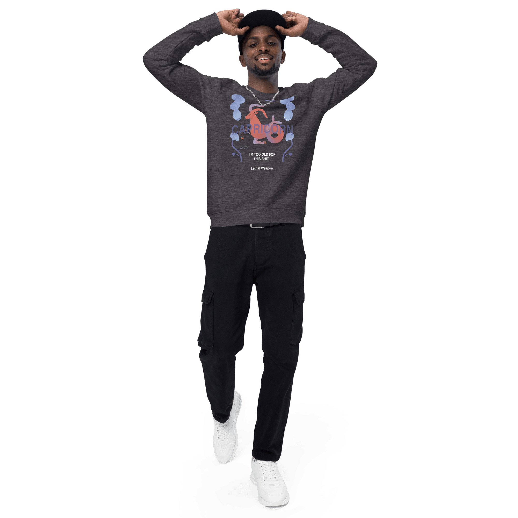 Capricorn Unisex Organic Raglan Sweatshirt - Lethal Weapon Edition - 