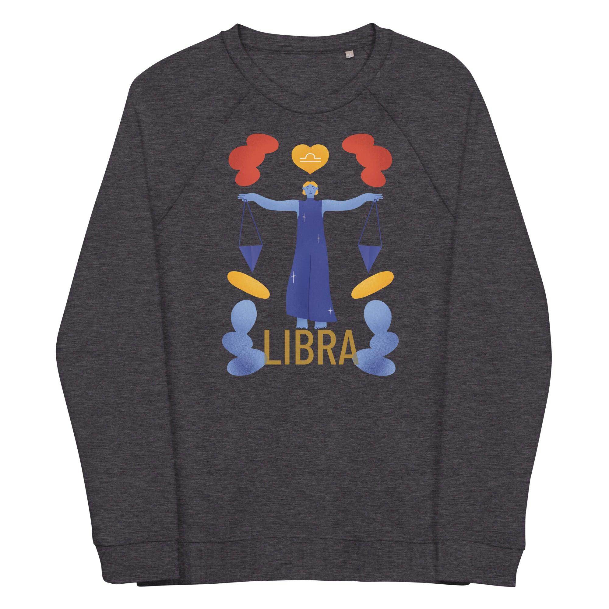 Libra Unisex Organic Raglan Sweatshirt - Raw Edition - 